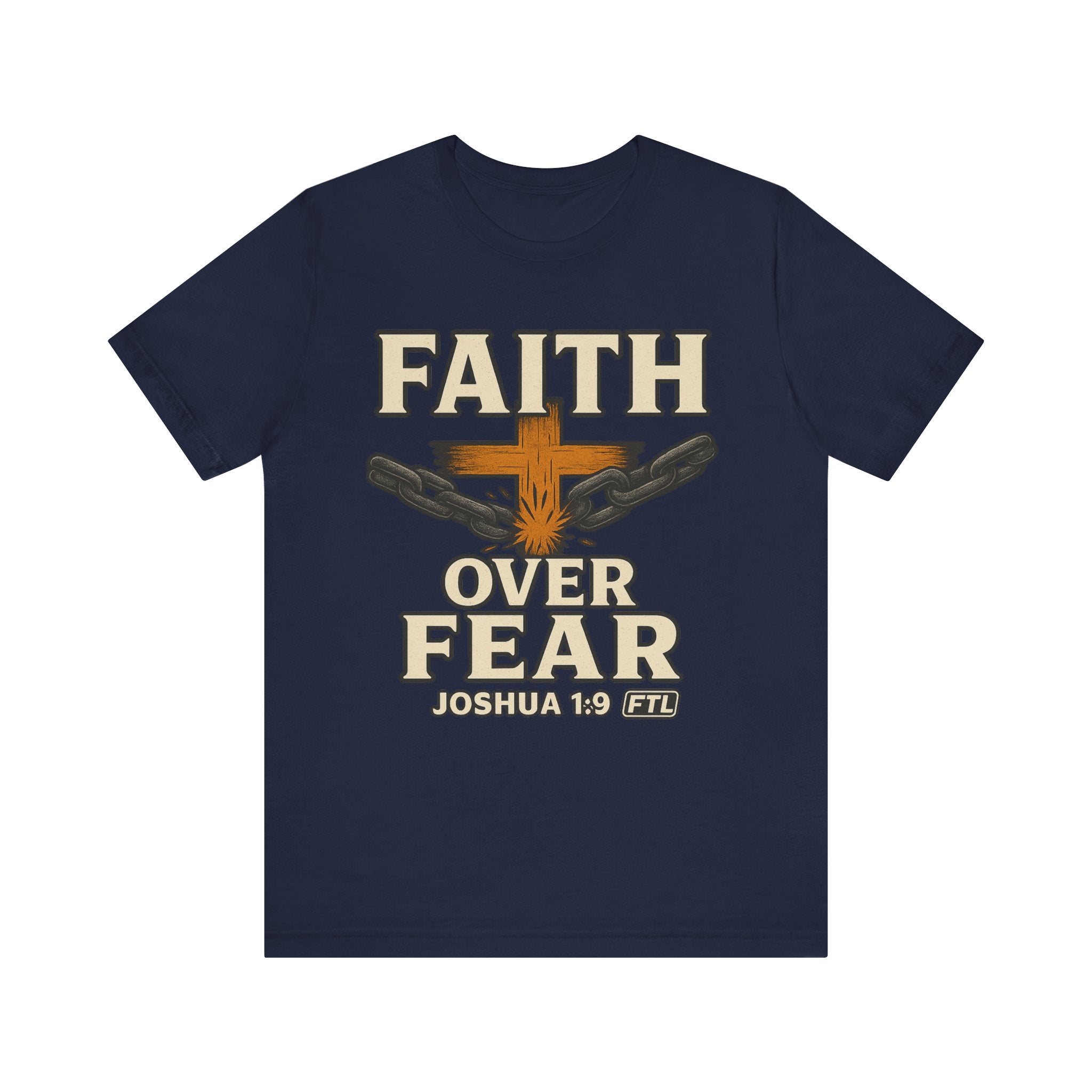 Faith Over Fear (Joshua 1:9) Unisex Jersey Short Sleeve Tee