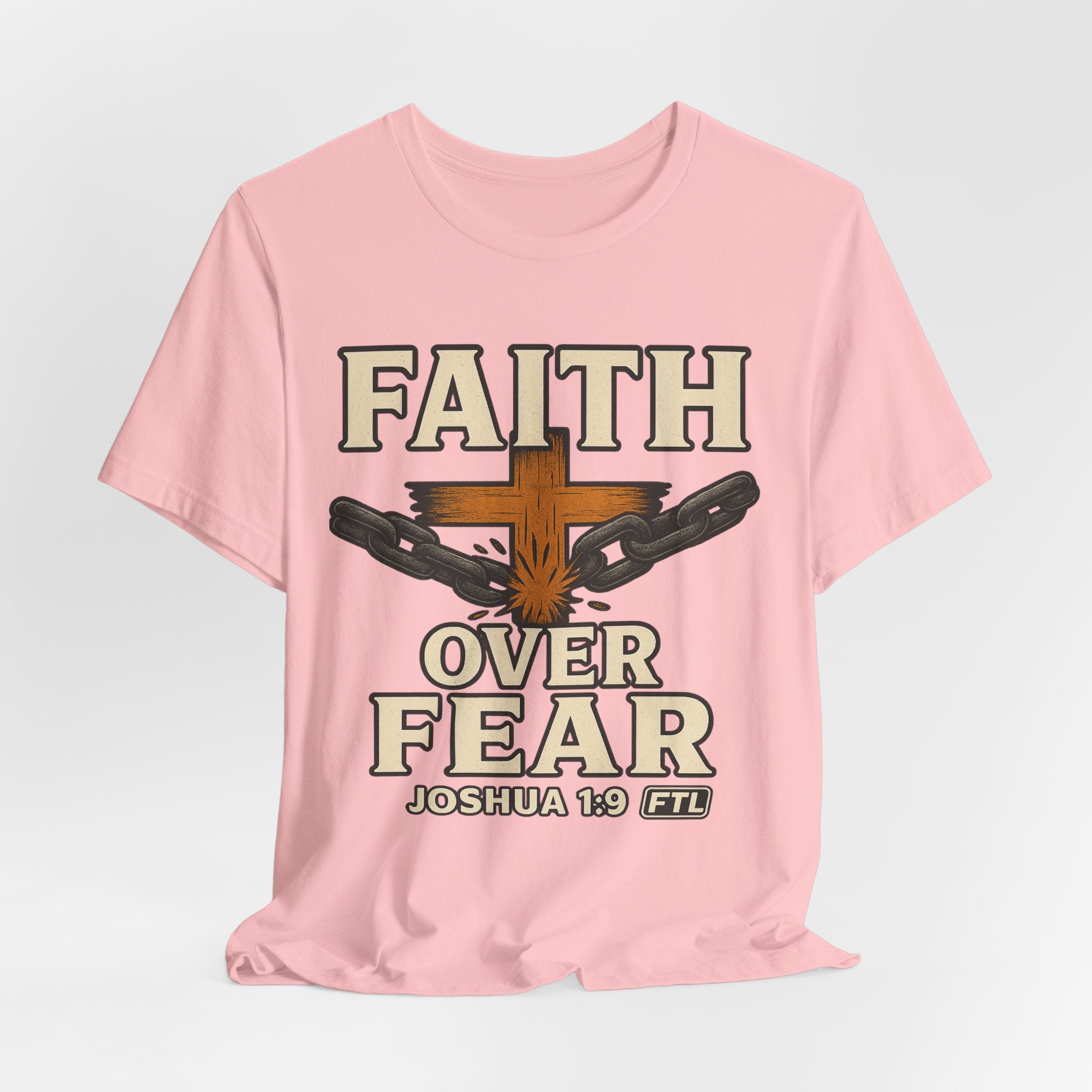 Faith Over Fear (Joshua 1:9) Unisex Jersey Short Sleeve Tee