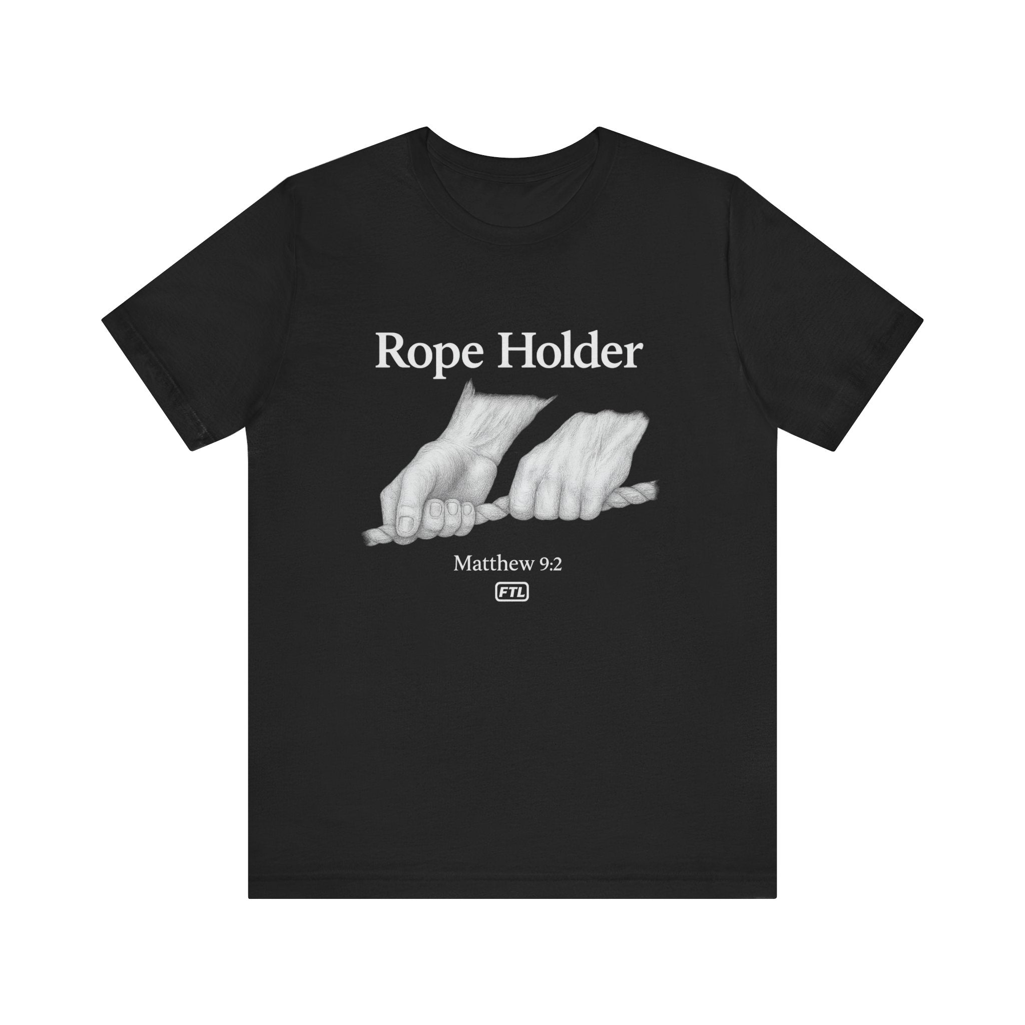 Rope Holder (Matthew 9:2) Unisex Jersey Short Sleeve Tee