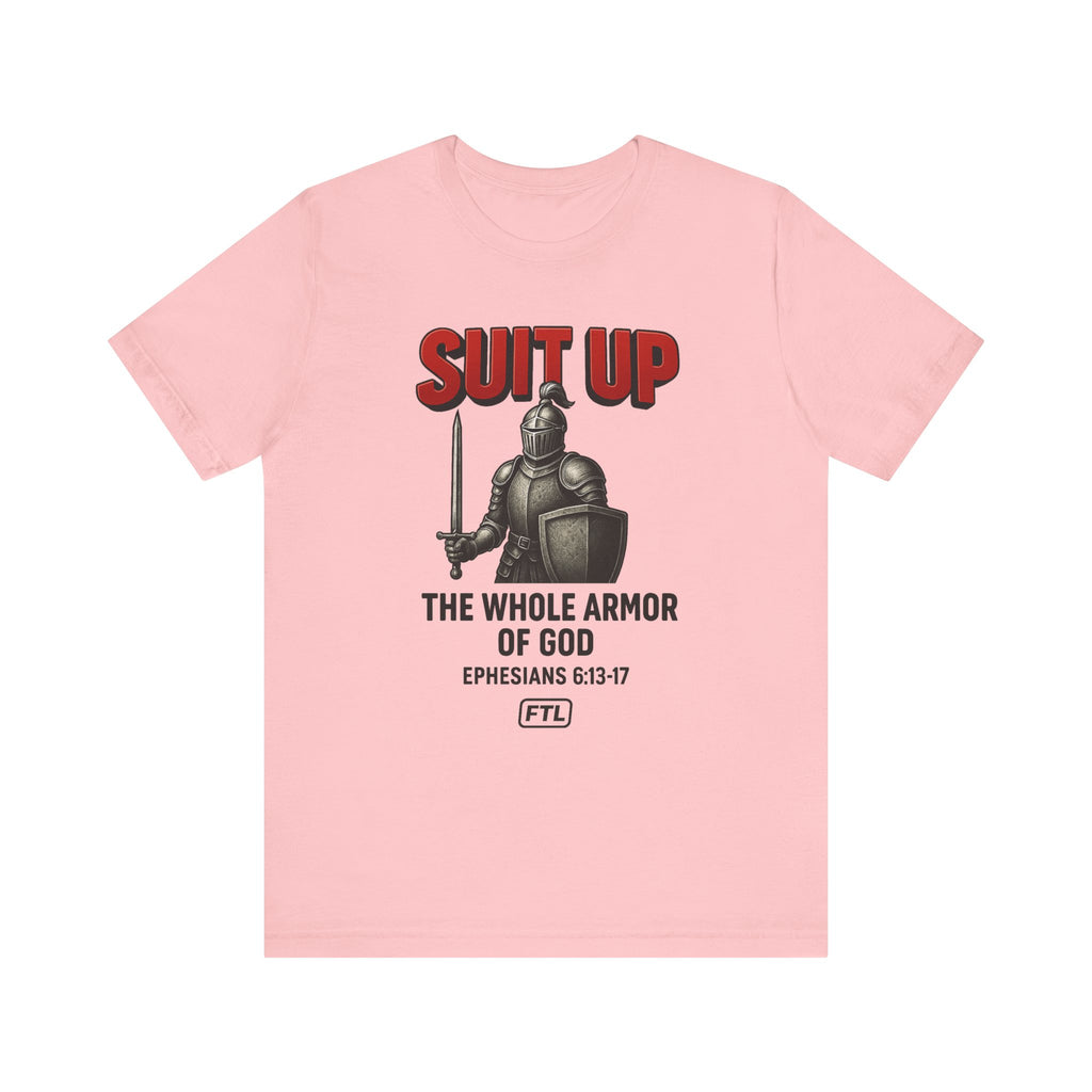 Suit Up (Ephesians 6:13–17) Unisex Jersey Short Sleeve Tee
