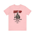 Suit Up (Ephesians 6:13–17) Unisex Jersey Short Sleeve Tee