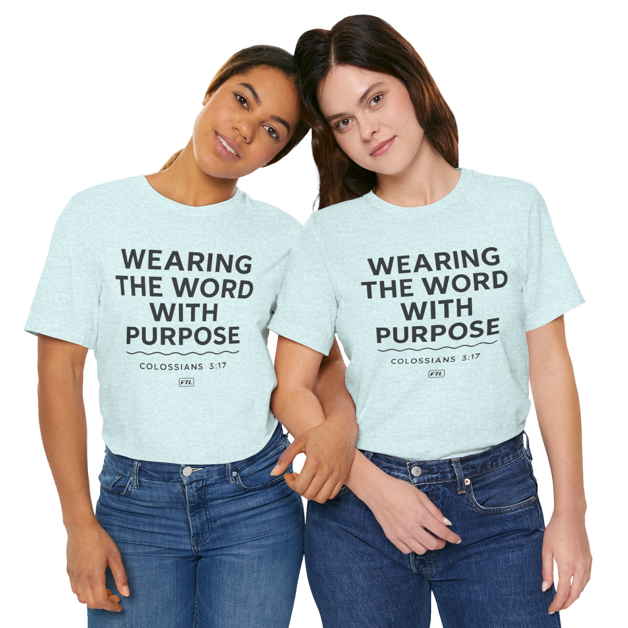 Wearing the Word with Purpose (Colossians 3:17) - Unisex Jersey Short Sleeve Tee