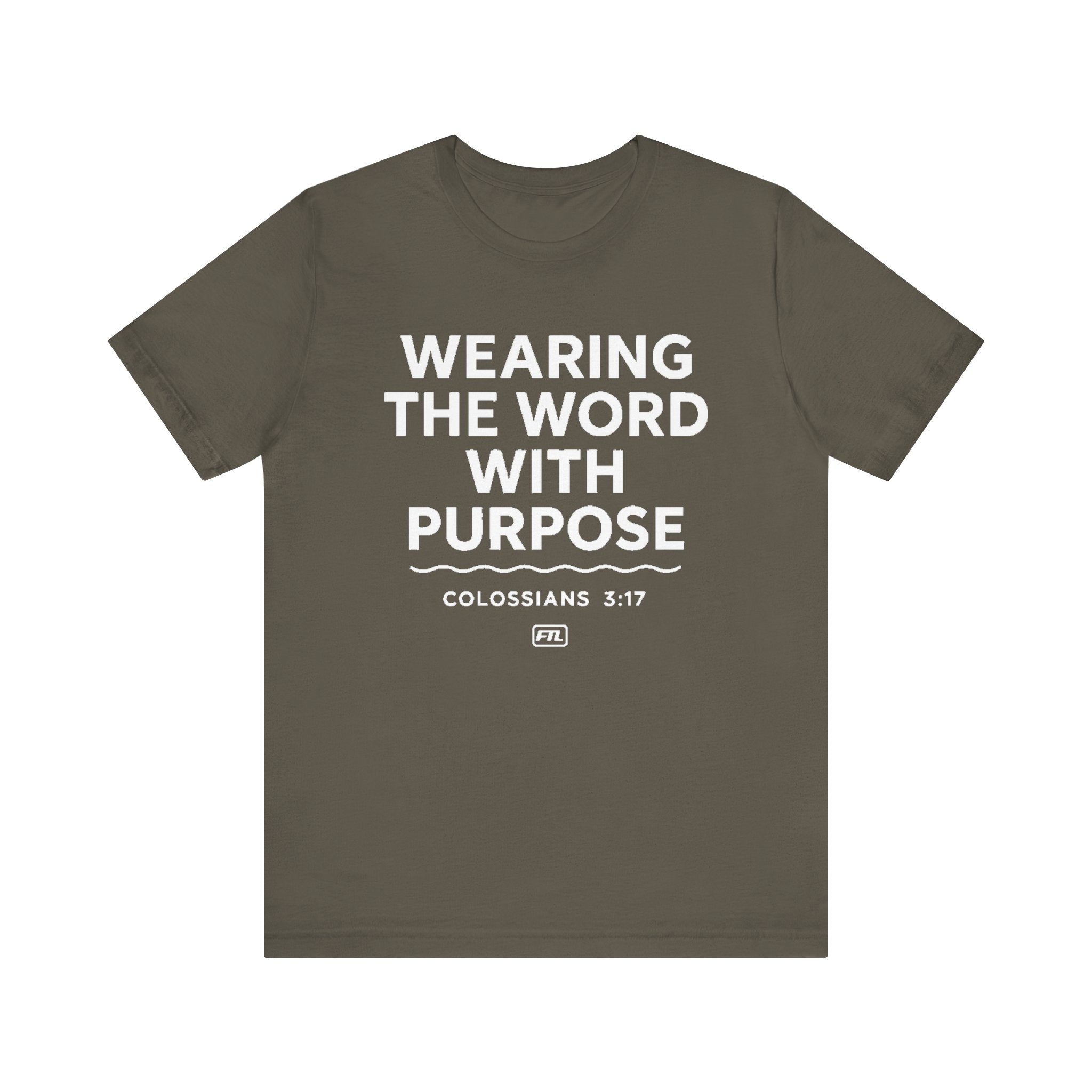 Wearing the Word with Purpose (Colossians 3:17) - Unisex Jersey Short Sleeve Tee