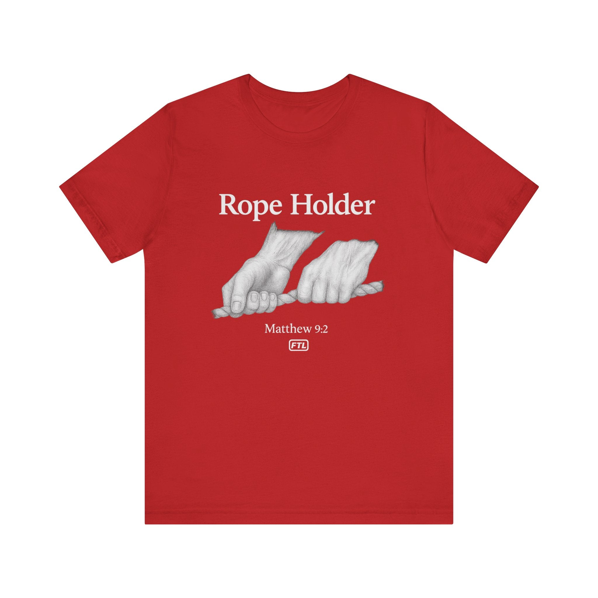 Rope Holder (Matthew 9:2) Unisex Jersey Short Sleeve Tee