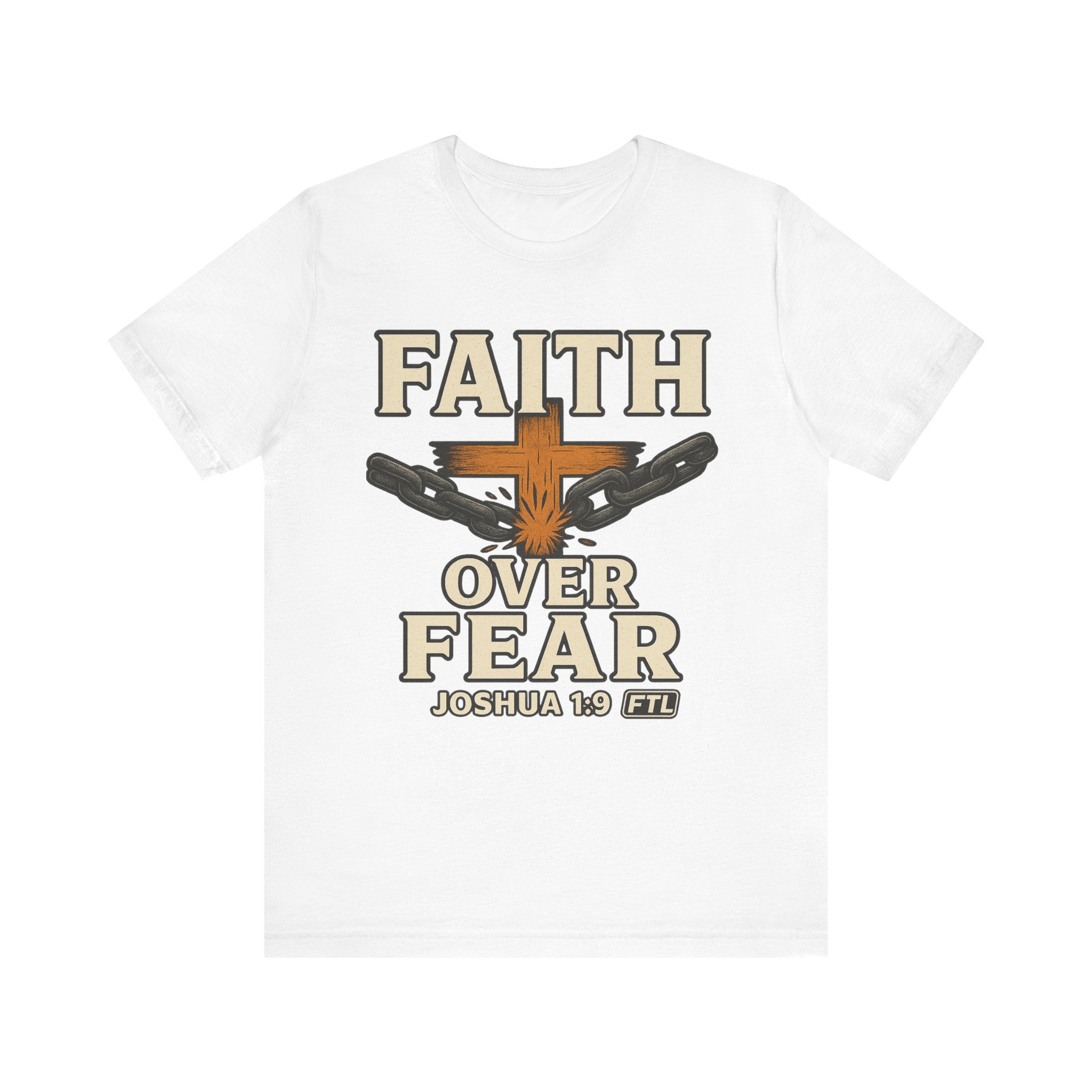 Faith Over Fear (Joshua 1:9) Unisex Jersey Short Sleeve Tee