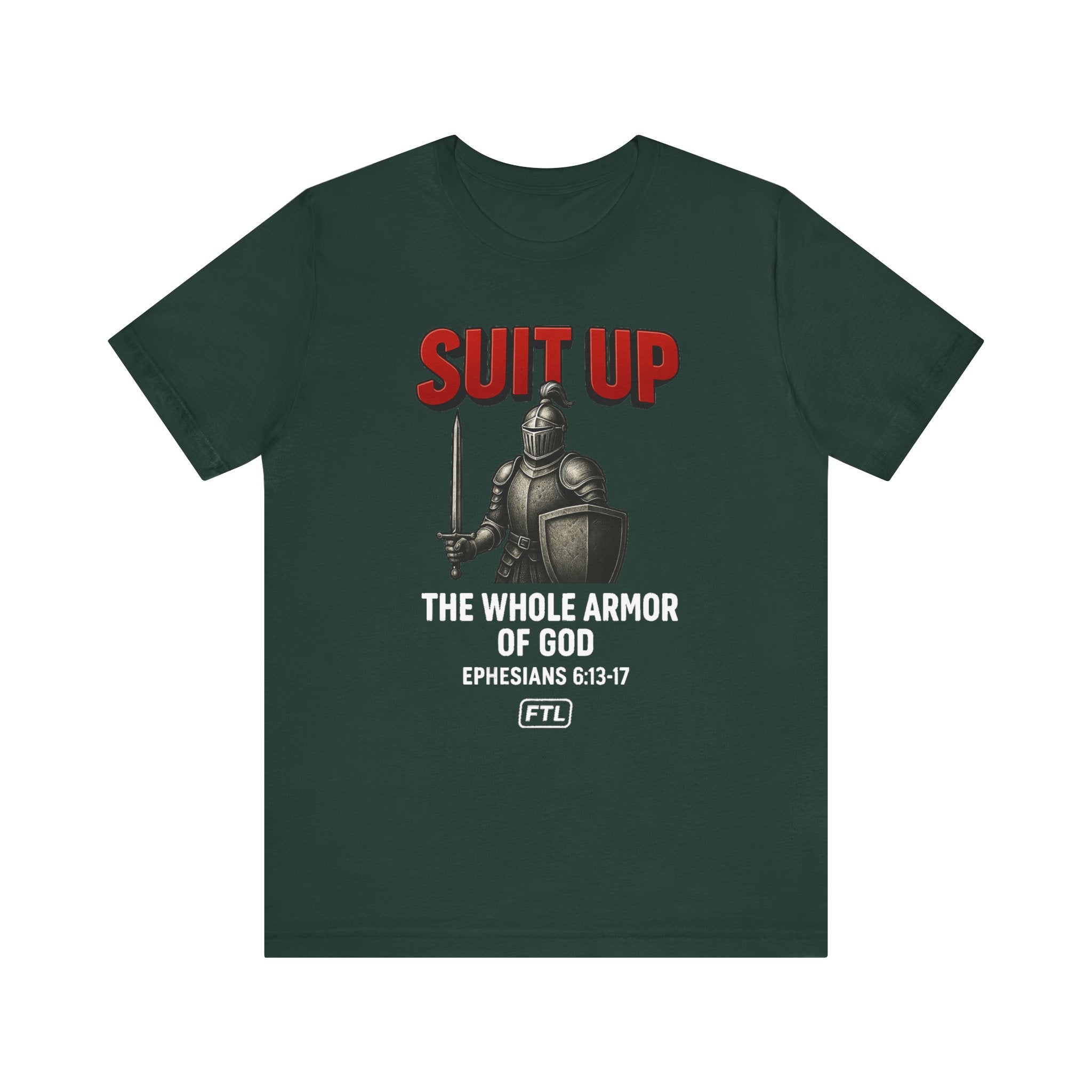 Suit Up (Ephesians 6:13–17) Unisex Jersey Short Sleeve Tee