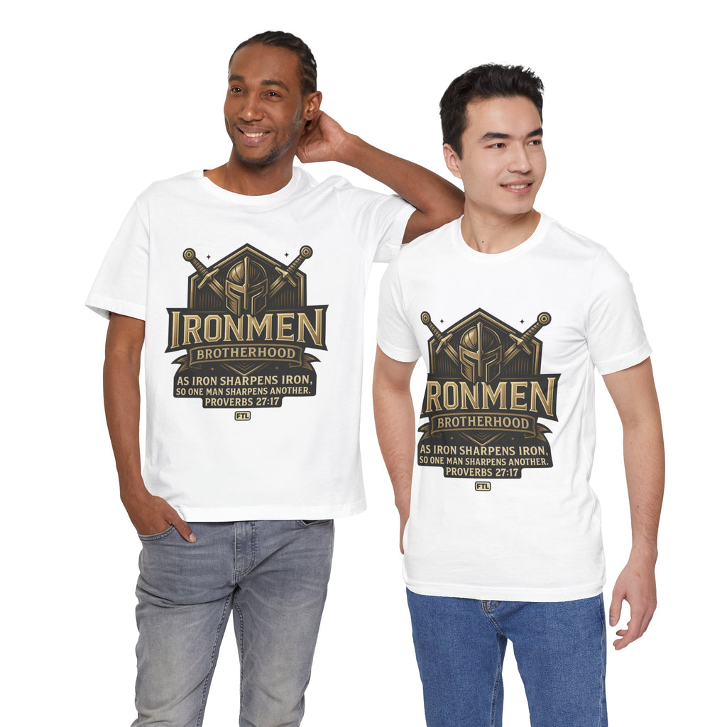 Ironmen Brotherhood (Proverbs 27:17) Unisex Jersey Short Sleeve Tee