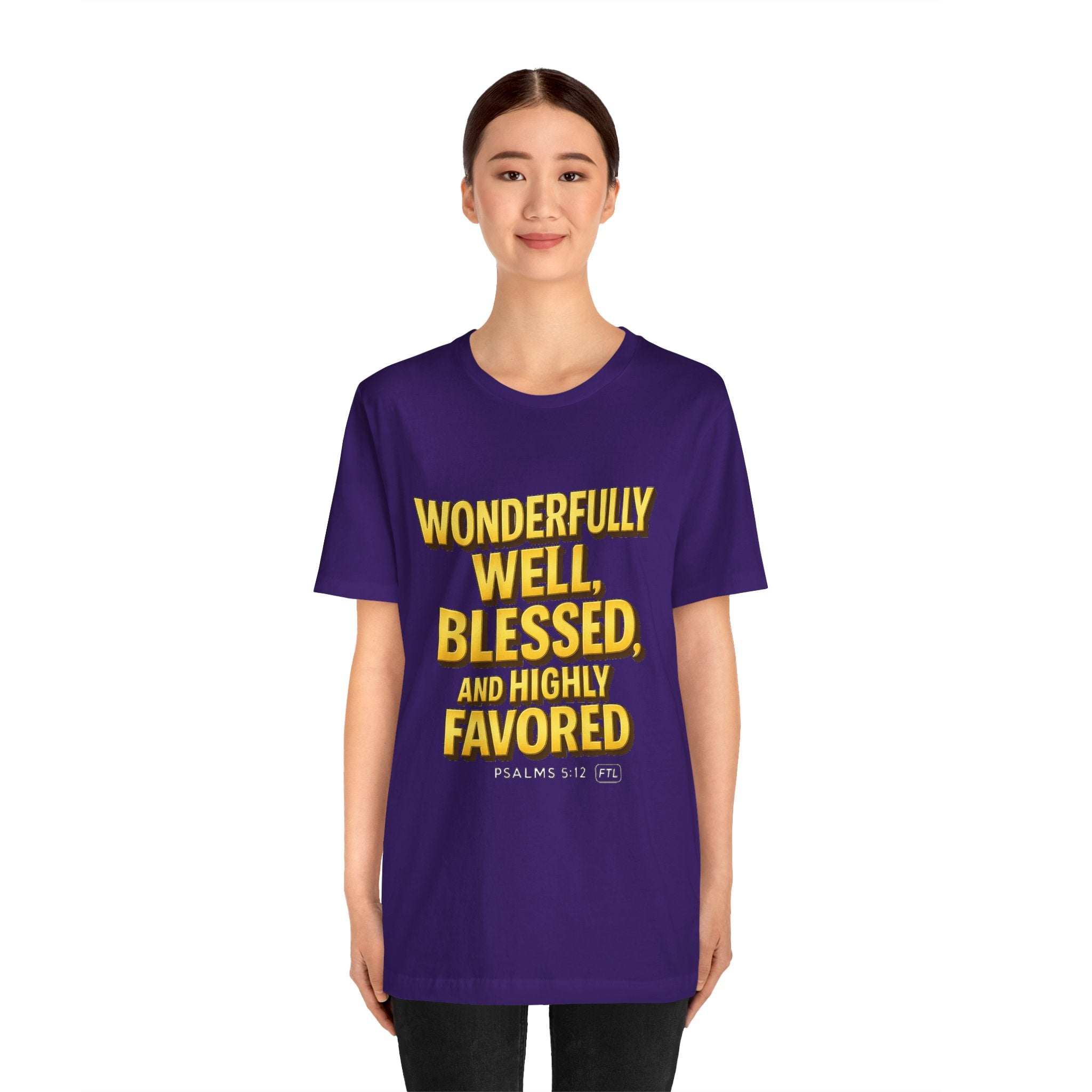 Wonderfully Well (Psalms 5:12) Unisex Jersey Short Sleeve Tee