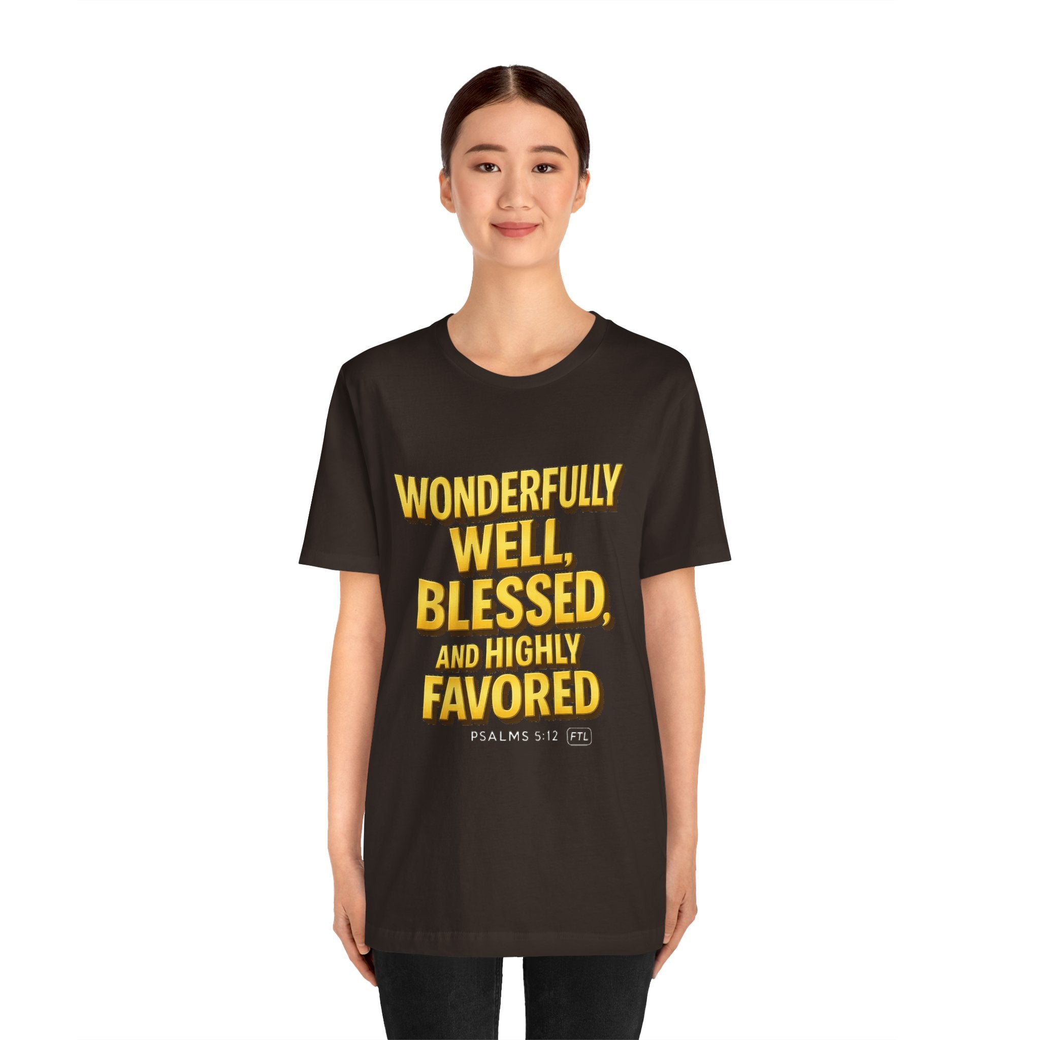 Wonderfully Well (Psalms 5:12) Unisex Jersey Short Sleeve Tee