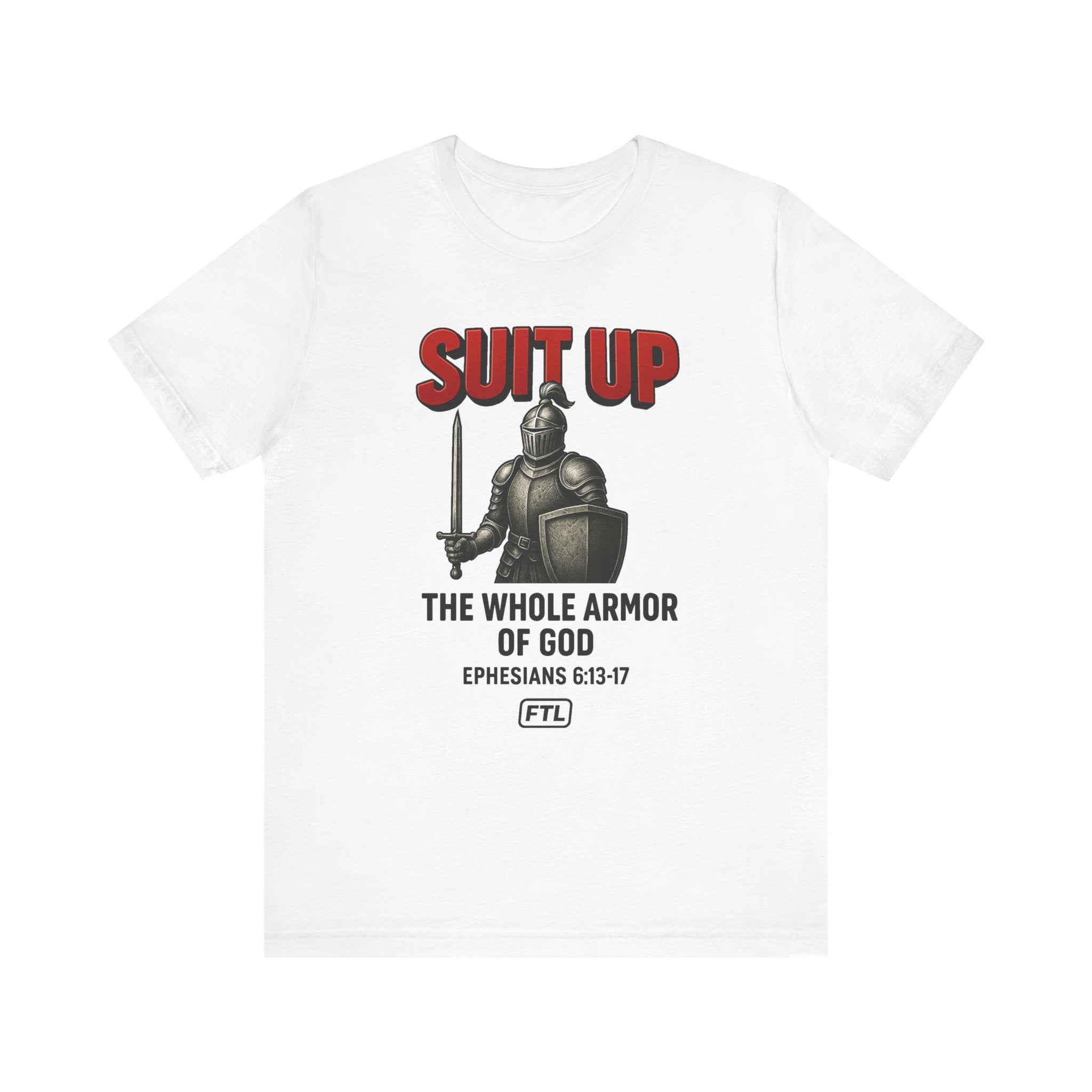 Suit Up (Ephesians 6:13–17) Unisex Jersey Short Sleeve Tee