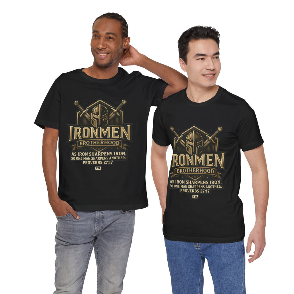 Ironmen Brotherhood (Proverbs 27:17) Unisex Jersey Short Sleeve Tee