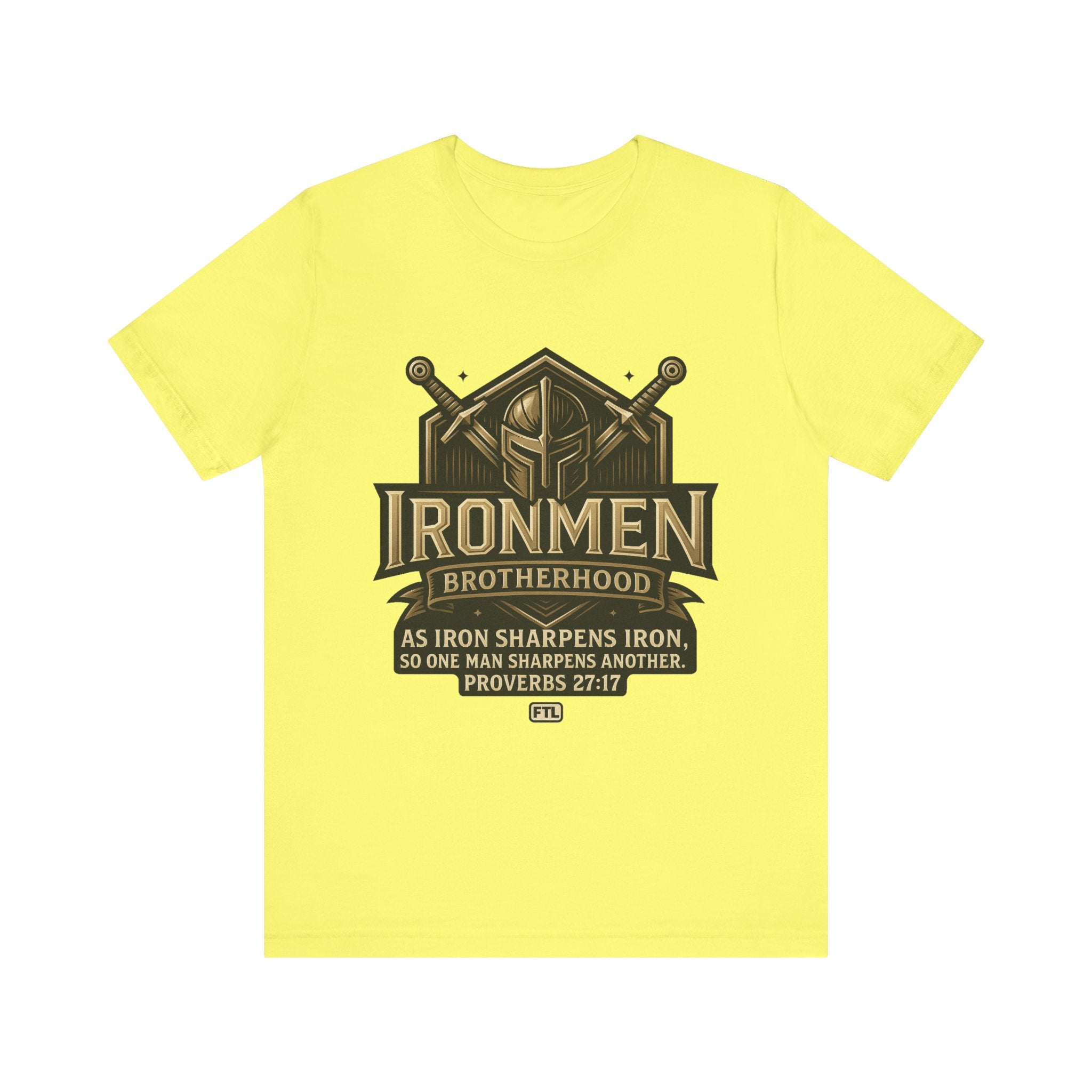 Ironmen Brotherhood (Proverbs 27:17) Unisex Jersey Short Sleeve Tee