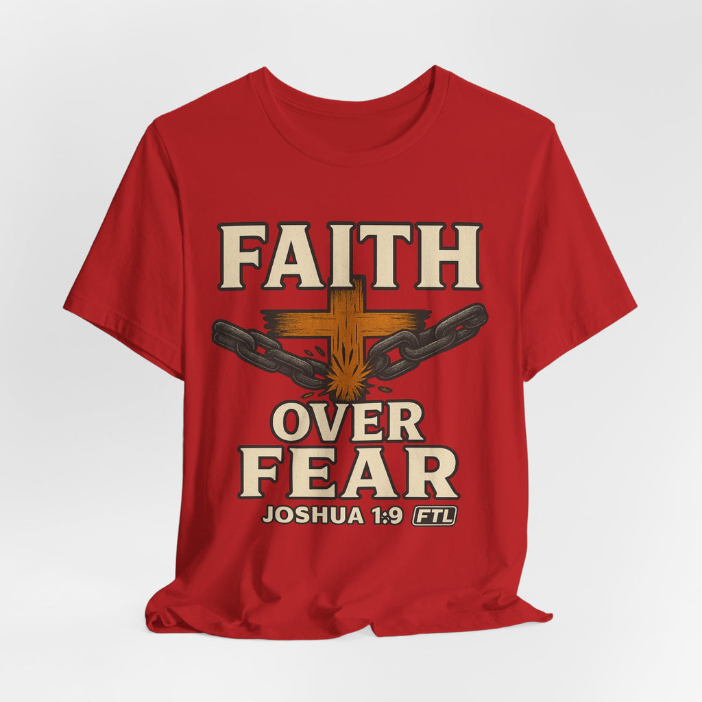 Faith Over Fear (Joshua 1:9) Unisex Jersey Short Sleeve Tee
