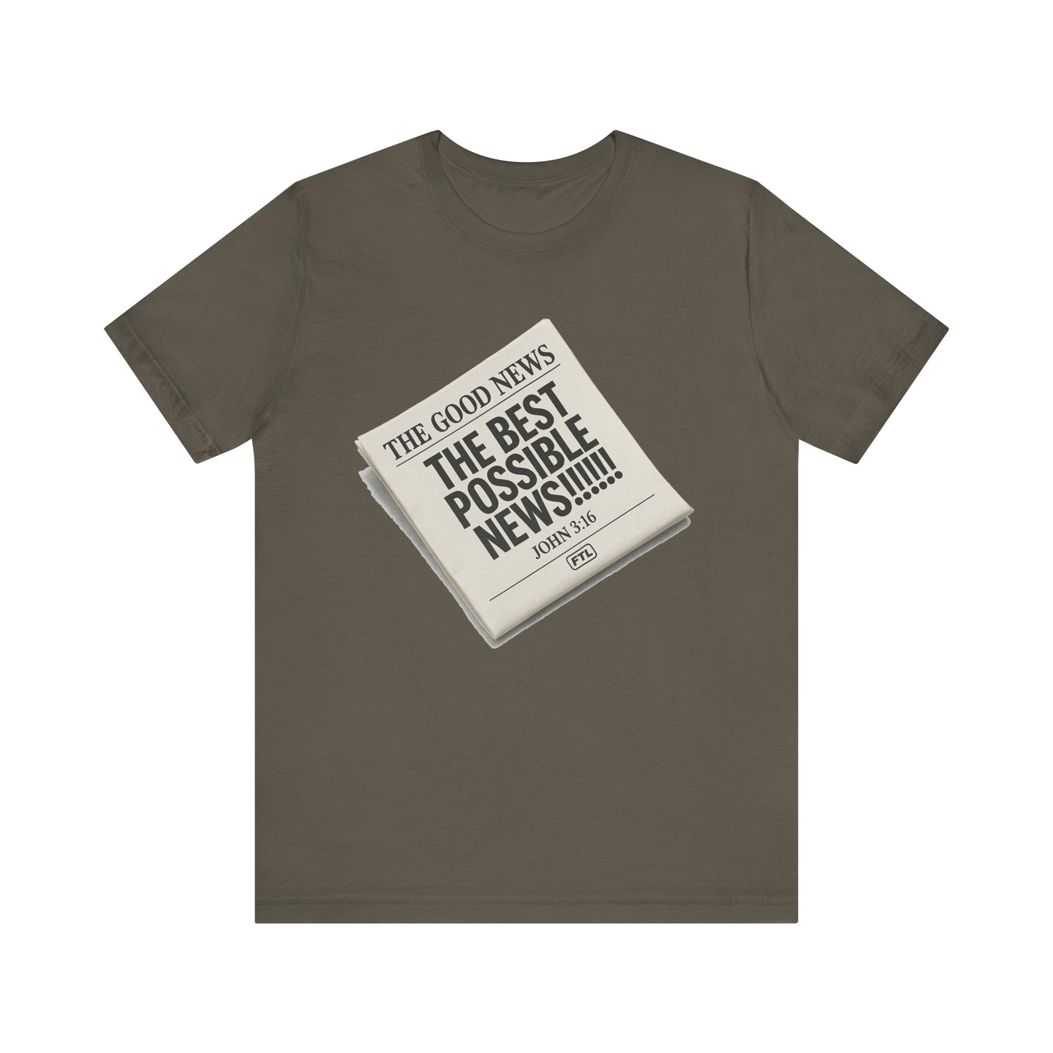 Best Possible News (John 3:16) Unisex Jersey Short Sleeve Tee