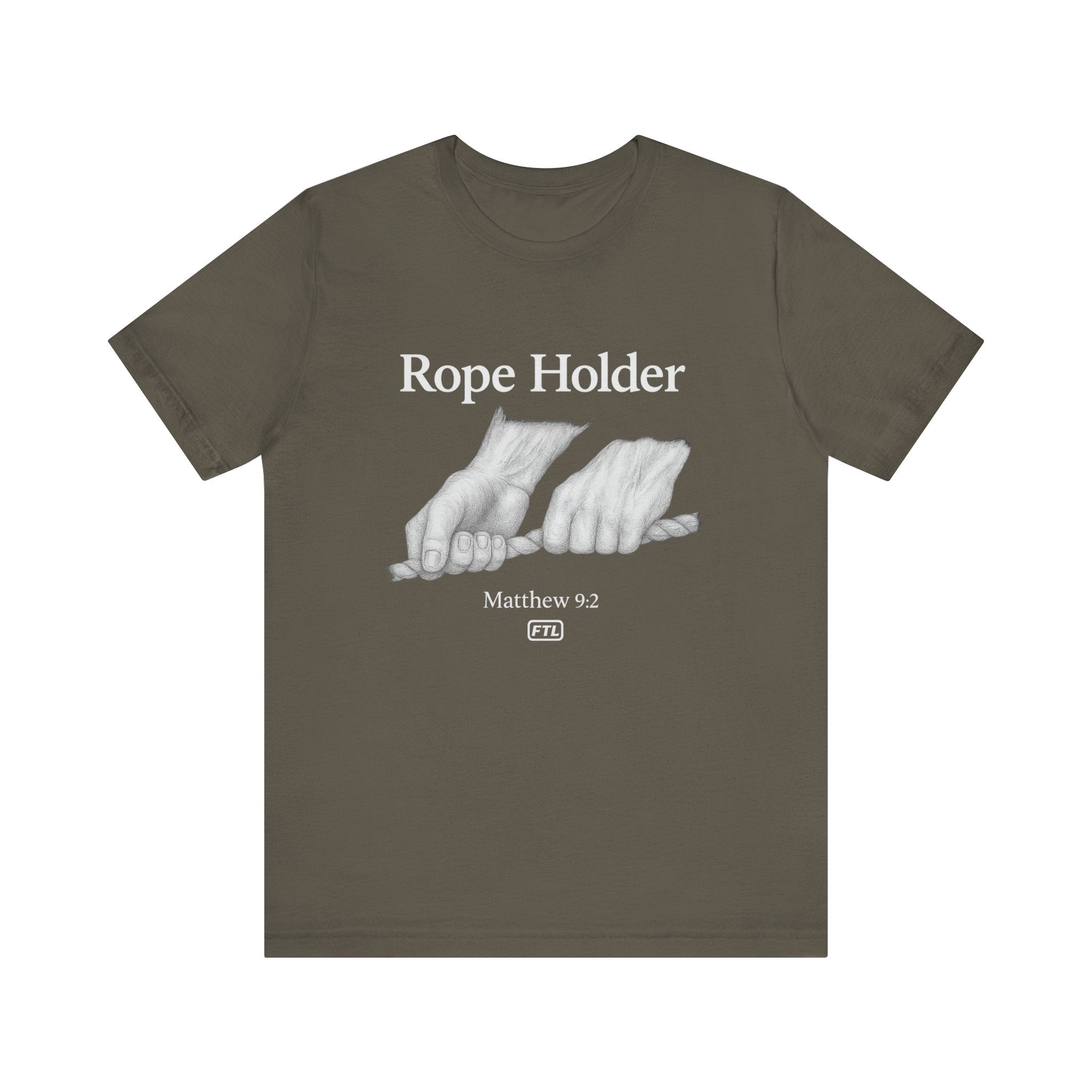 Rope Holder (Matthew 9:2) Unisex Jersey Short Sleeve Tee