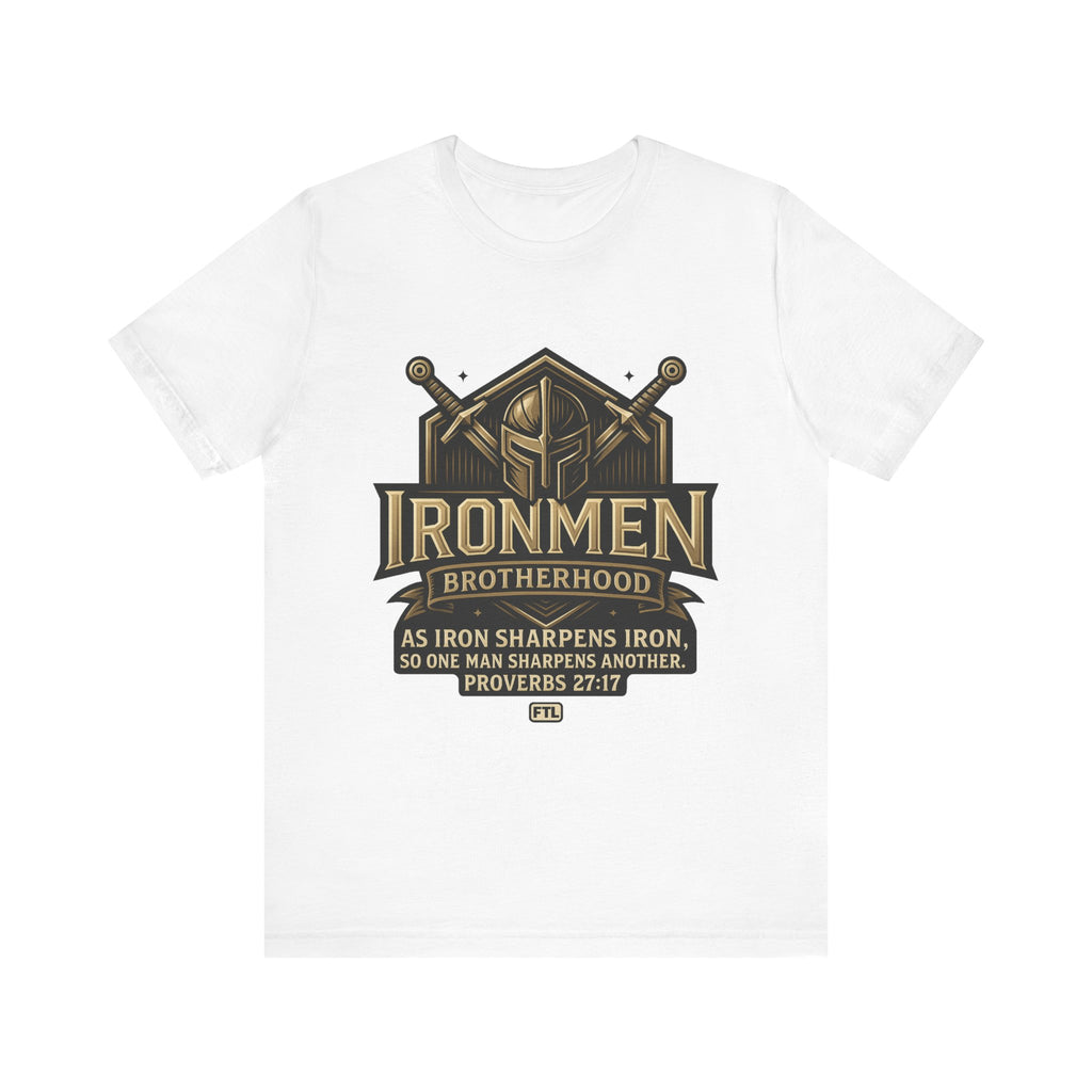 Ironmen Brotherhood (Proverbs 27:17) Unisex Jersey Short Sleeve Tee