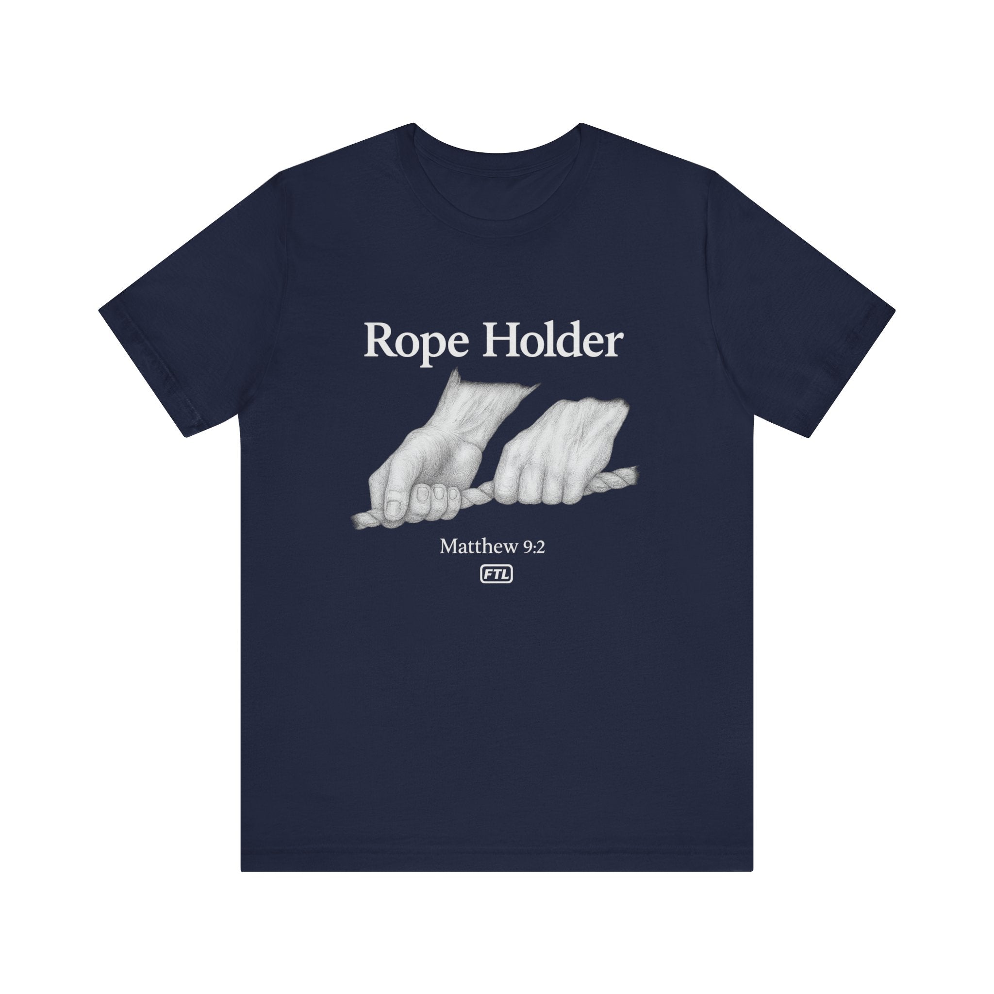 Rope Holder (Matthew 9:2) Unisex Jersey Short Sleeve Tee