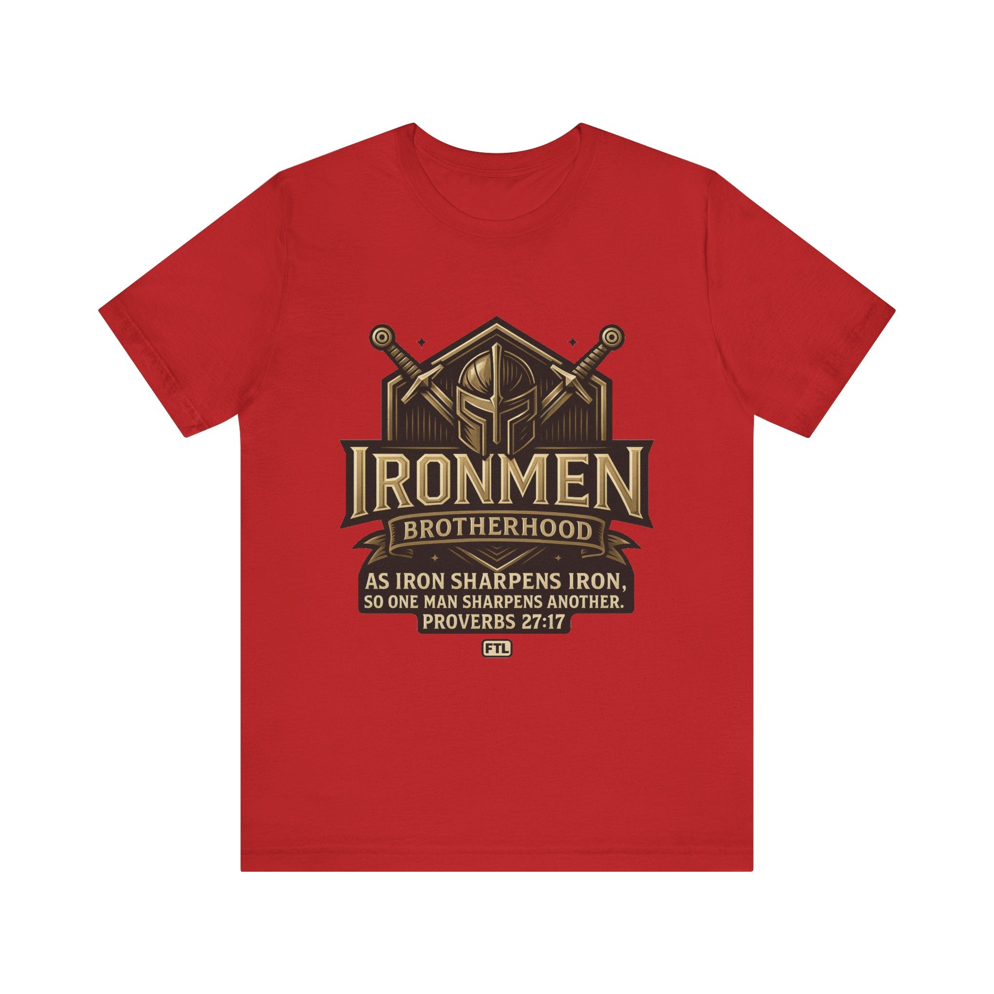 Ironmen Brotherhood (Proverbs 27:17) Unisex Jersey Short Sleeve Tee