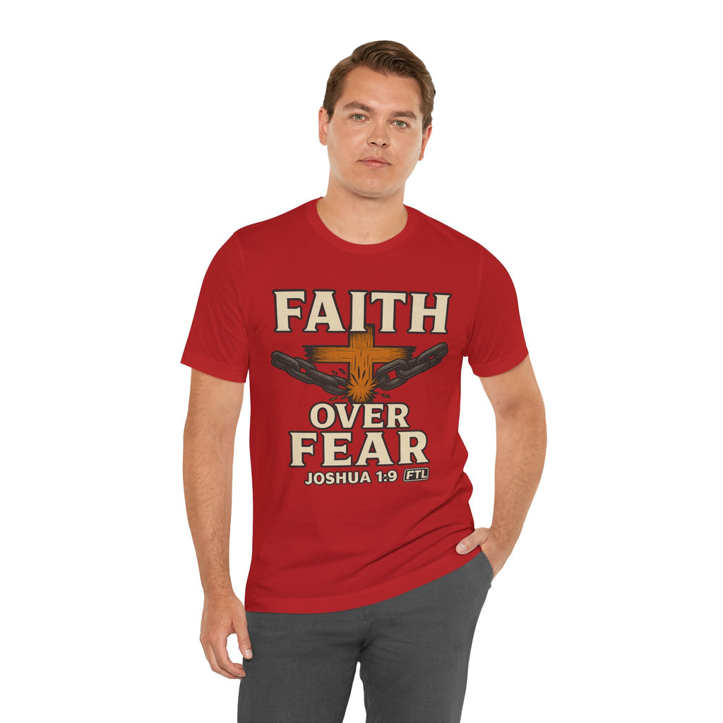 Faith Over Fear (Joshua 1:9) Unisex Jersey Short Sleeve Tee
