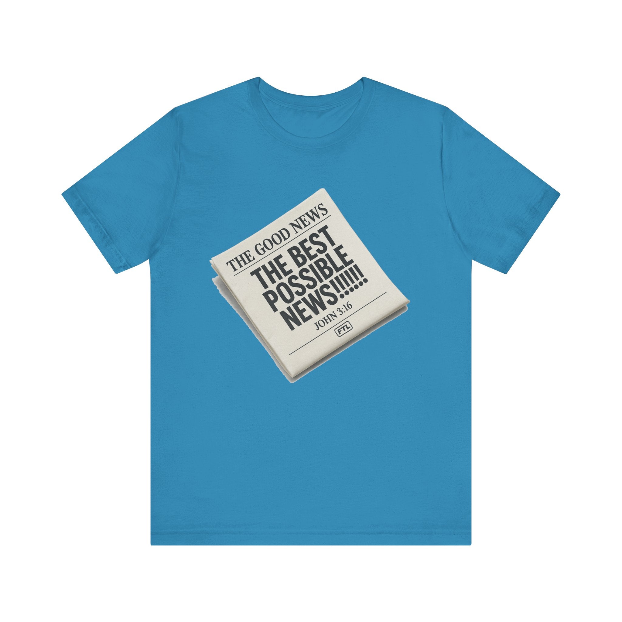 Best Possible News (John 3:16) Unisex Jersey Short Sleeve Tee