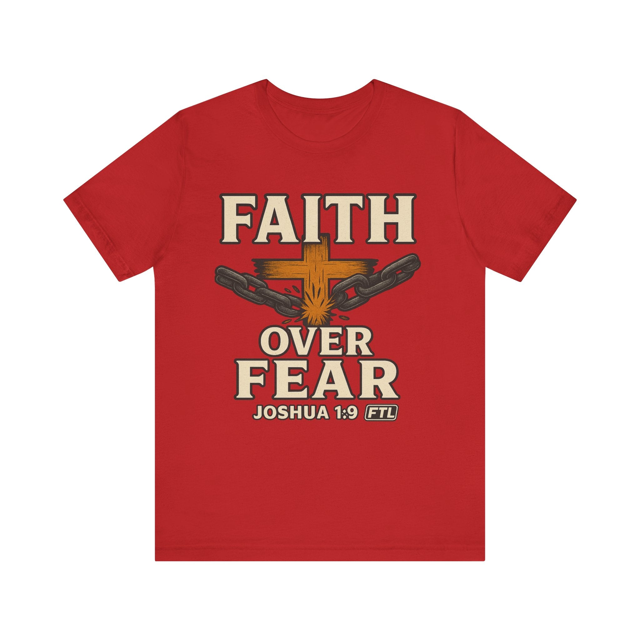Faith Over Fear (Joshua 1:9) Unisex Jersey Short Sleeve Tee