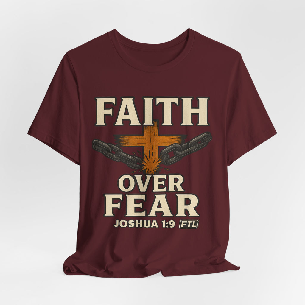 Faith Over Fear (Joshua 1:9) Unisex Jersey Short Sleeve Tee