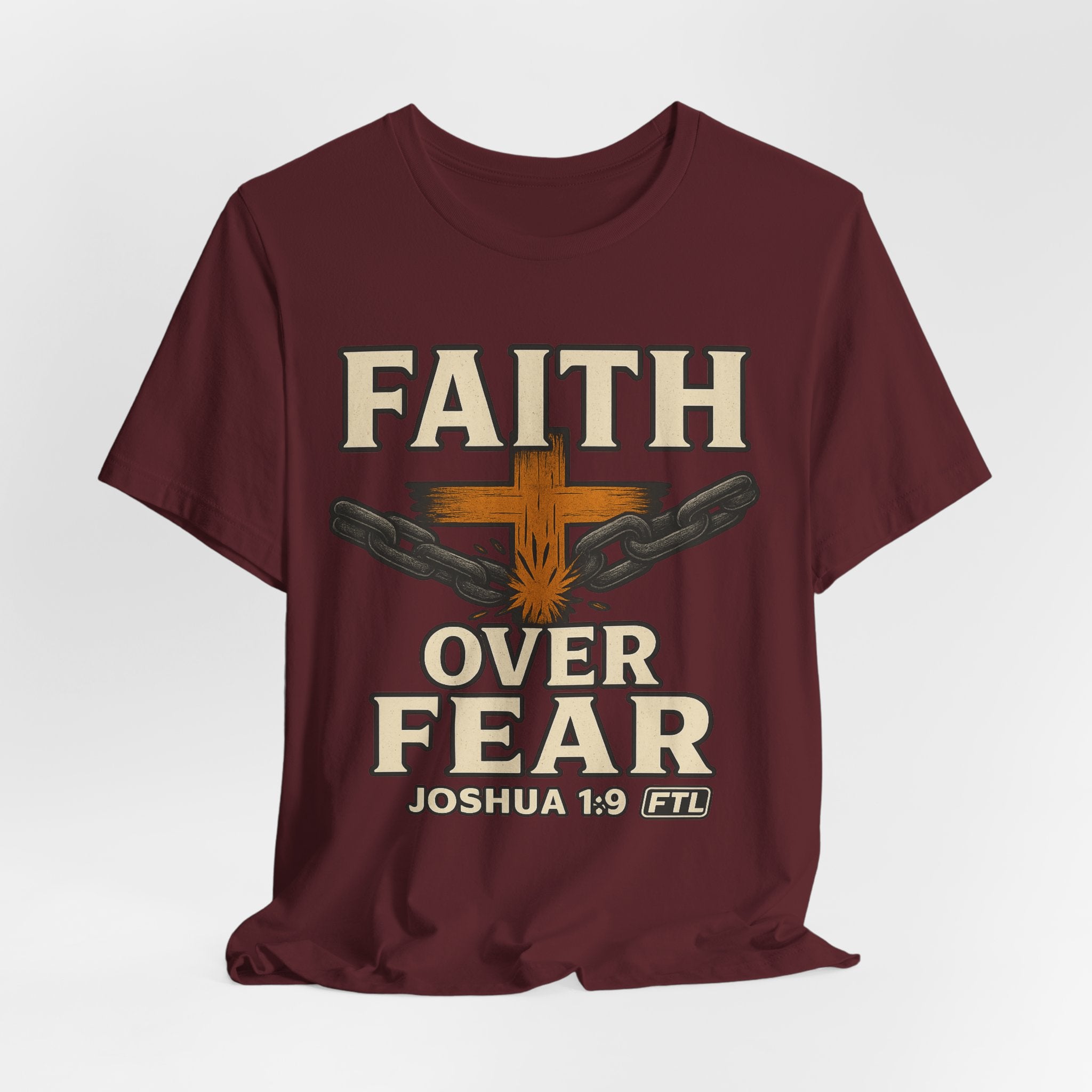 Faith Over Fear (Joshua 1:9) Unisex Jersey Short Sleeve Tee