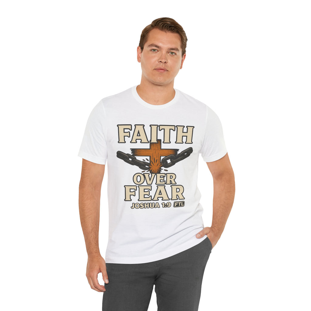 Faith Over Fear (Joshua 1:9) Unisex Jersey Short Sleeve Tee