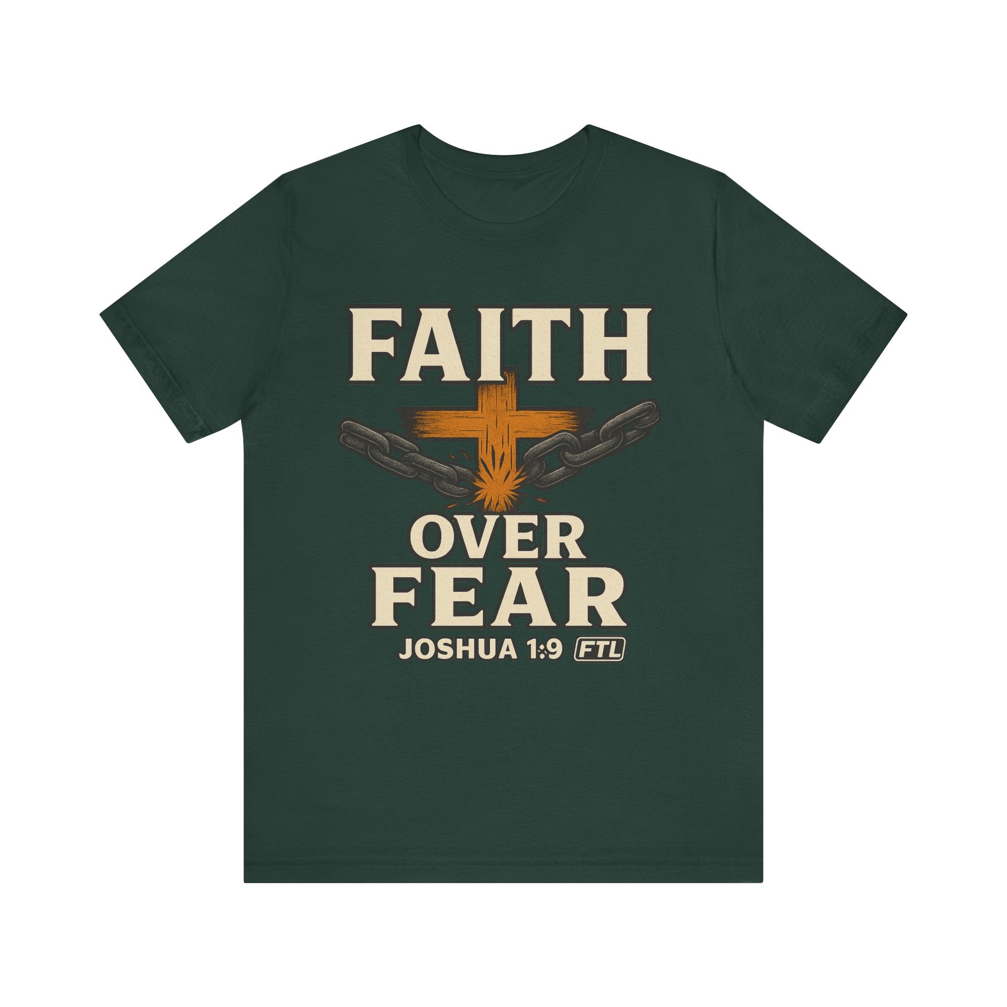 Faith Over Fear (Joshua 1:9) Unisex Jersey Short Sleeve Tee
