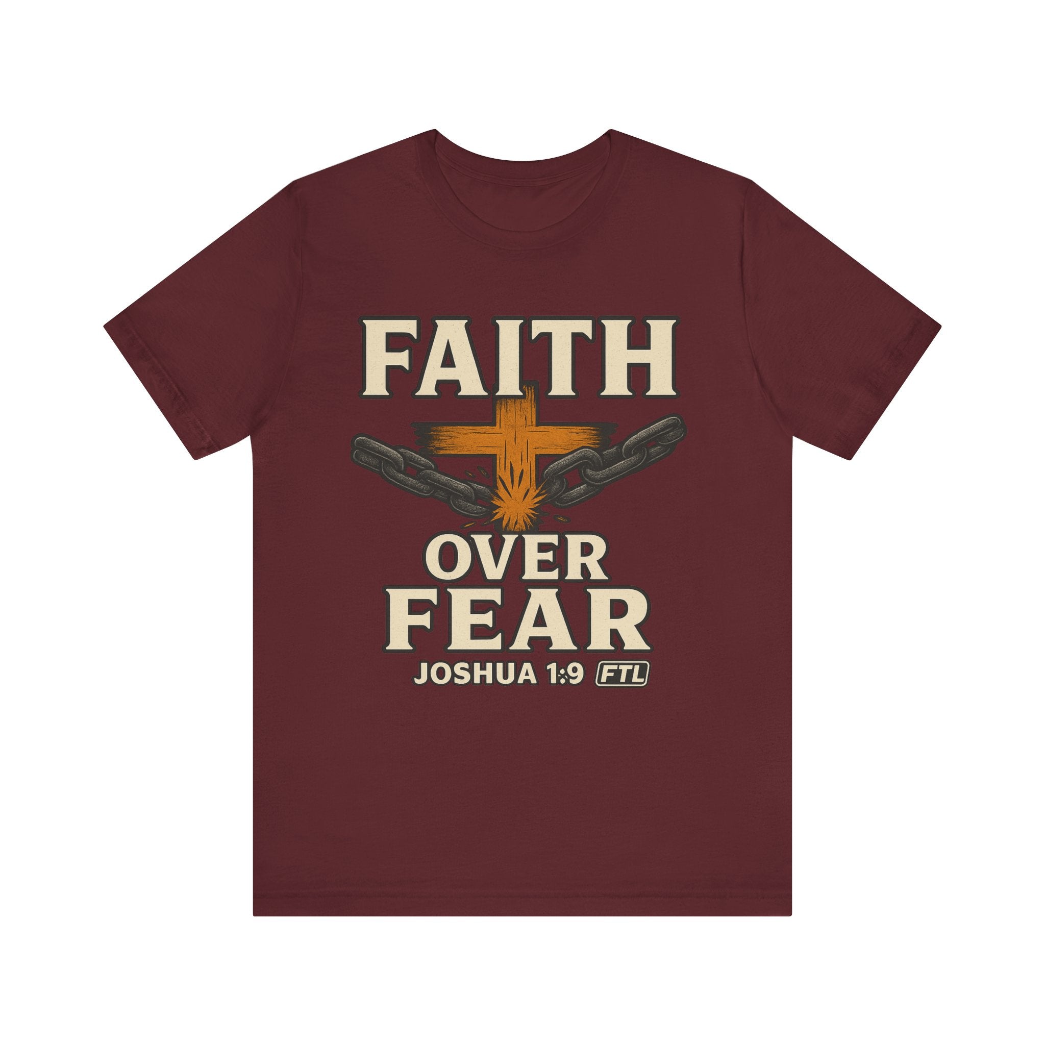 Faith Over Fear (Joshua 1:9) Unisex Jersey Short Sleeve Tee