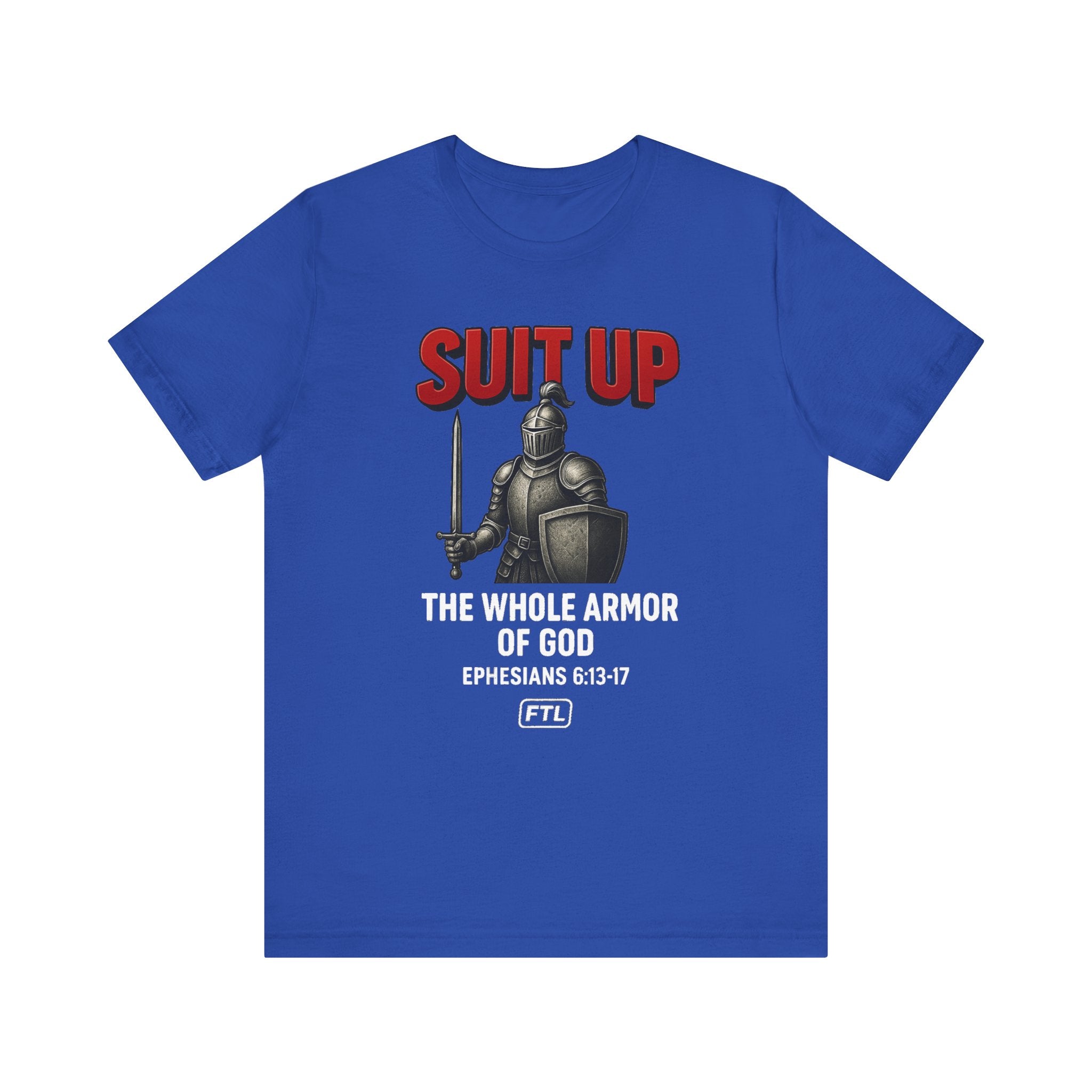 Suit Up (Ephesians 6:13–17) Unisex Jersey Short Sleeve Tee