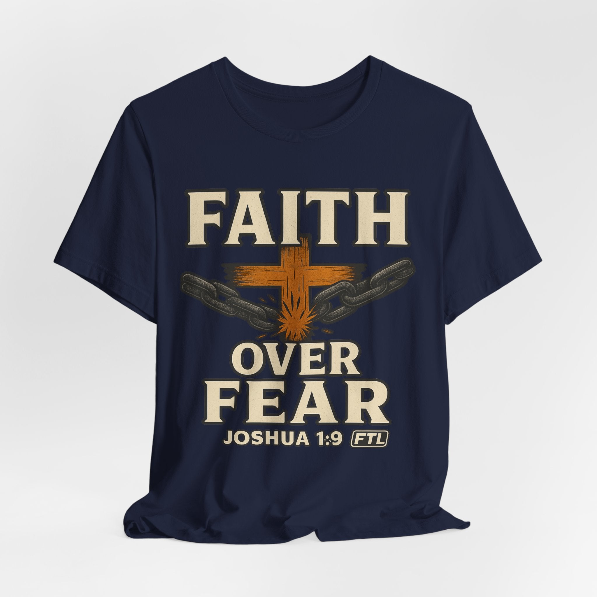 Faith Over Fear (Joshua 1:9) Unisex Jersey Short Sleeve Tee
