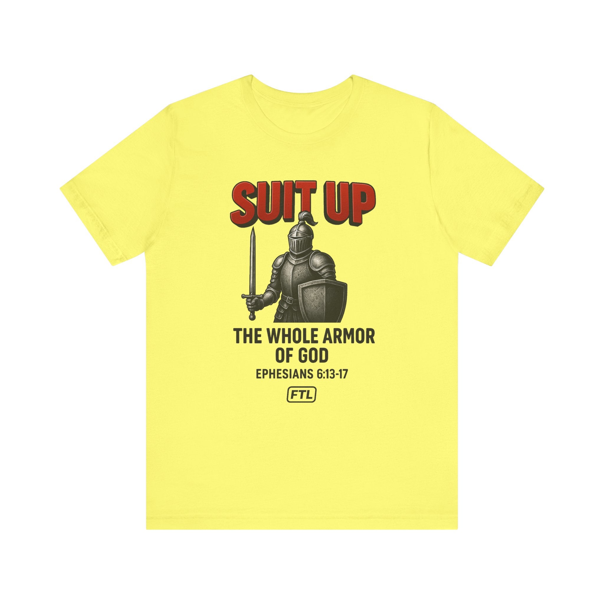 Suit Up (Ephesians 6:13–17) Unisex Jersey Short Sleeve Tee