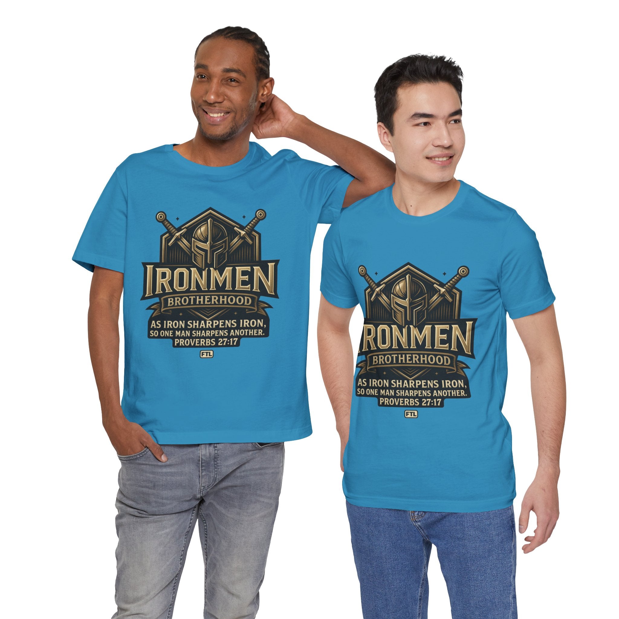 Ironmen Brotherhood (Proverbs 27:17) Unisex Jersey Short Sleeve Tee