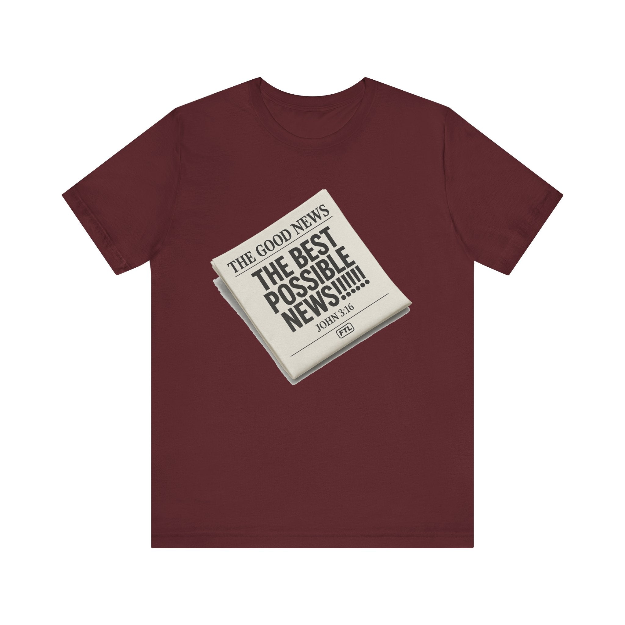 Best Possible News (John 3:16) Unisex Jersey Short Sleeve Tee