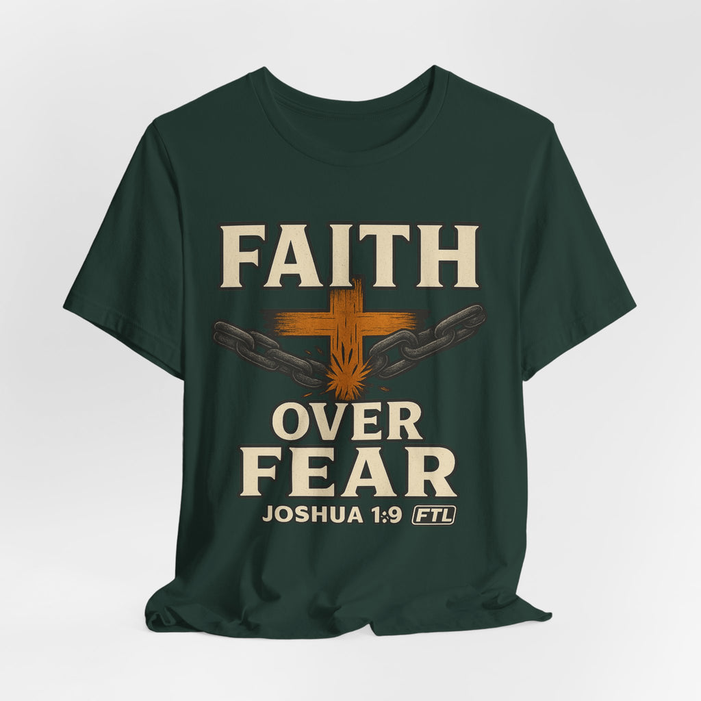 Faith Over Fear (Joshua 1:9) Unisex Jersey Short Sleeve Tee