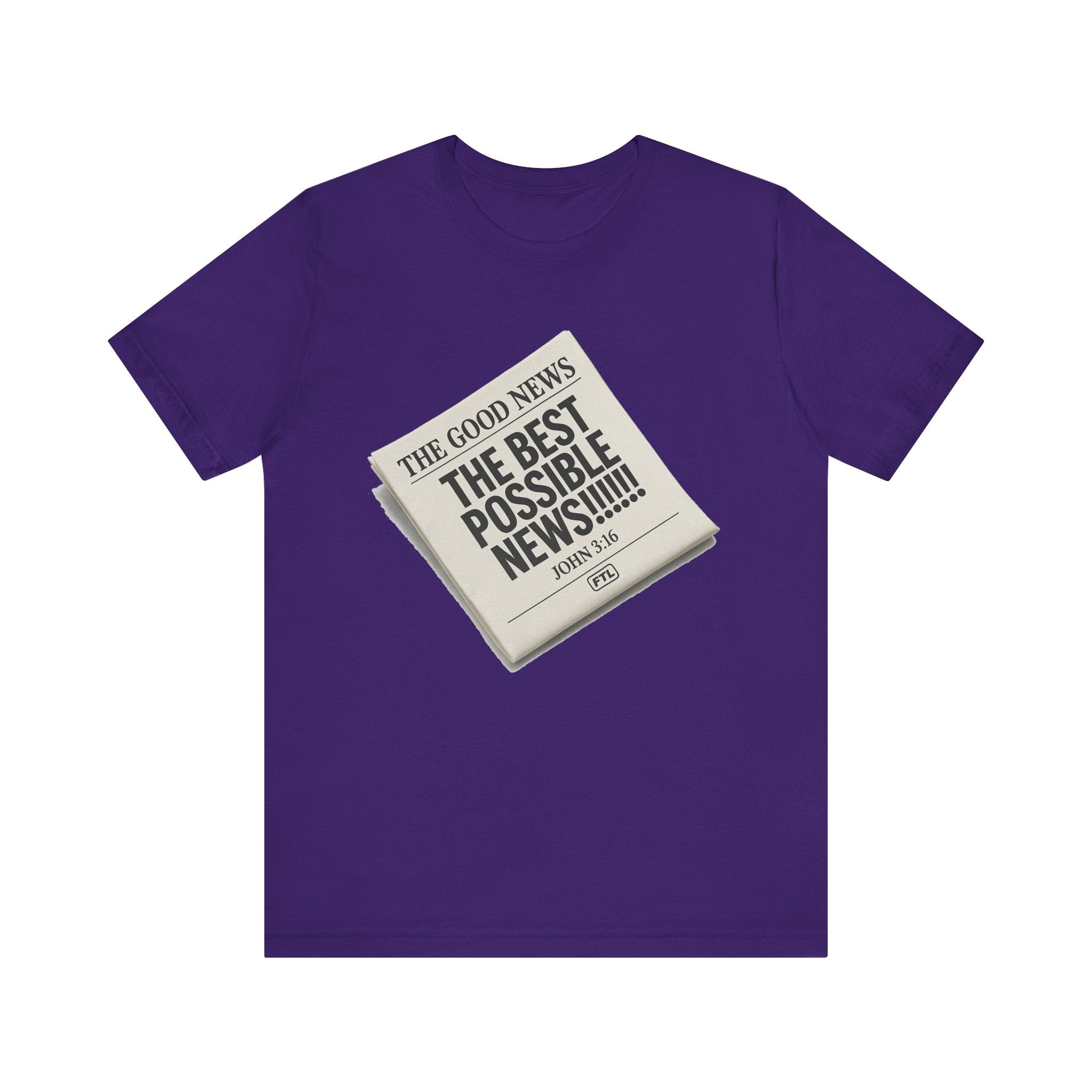 Best Possible News (John 3:16) Unisex Jersey Short Sleeve Tee