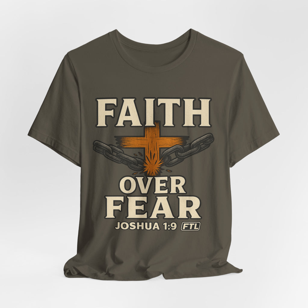 Faith Over Fear (Joshua 1:9) Unisex Jersey Short Sleeve Tee