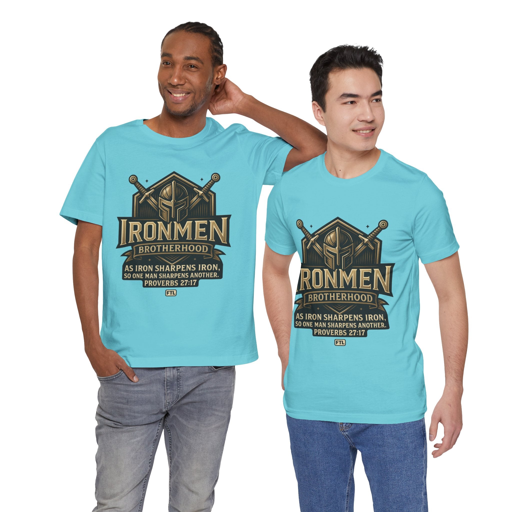 Ironmen Brotherhood (Proverbs 27:17) Unisex Jersey Short Sleeve Tee