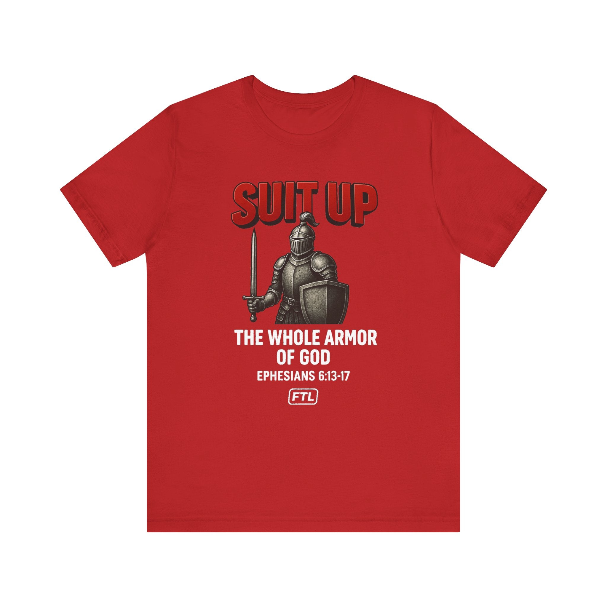 Suit Up (Ephesians 6:13–17) Unisex Jersey Short Sleeve Tee