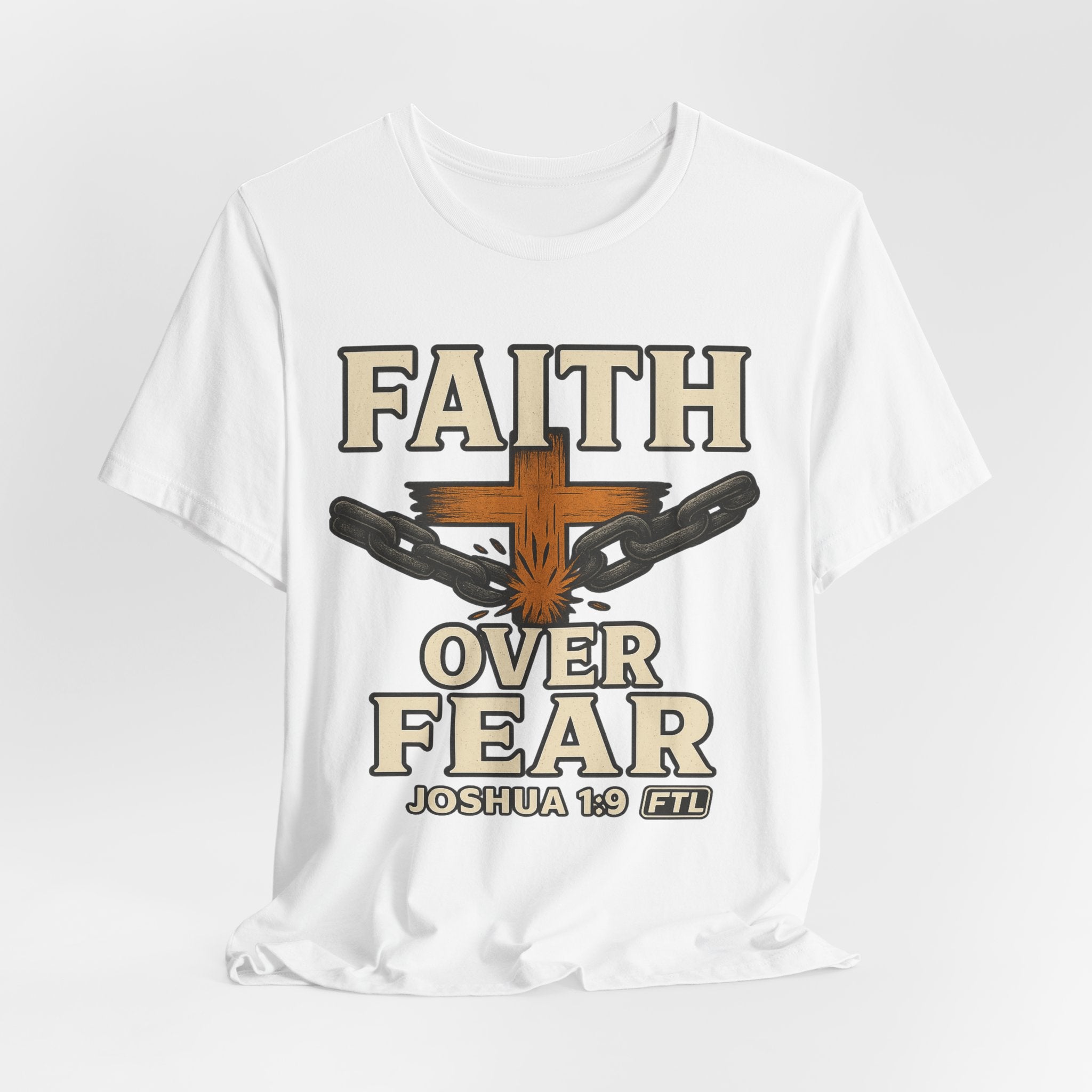Faith Over Fear (Joshua 1:9) Unisex Jersey Short Sleeve Tee