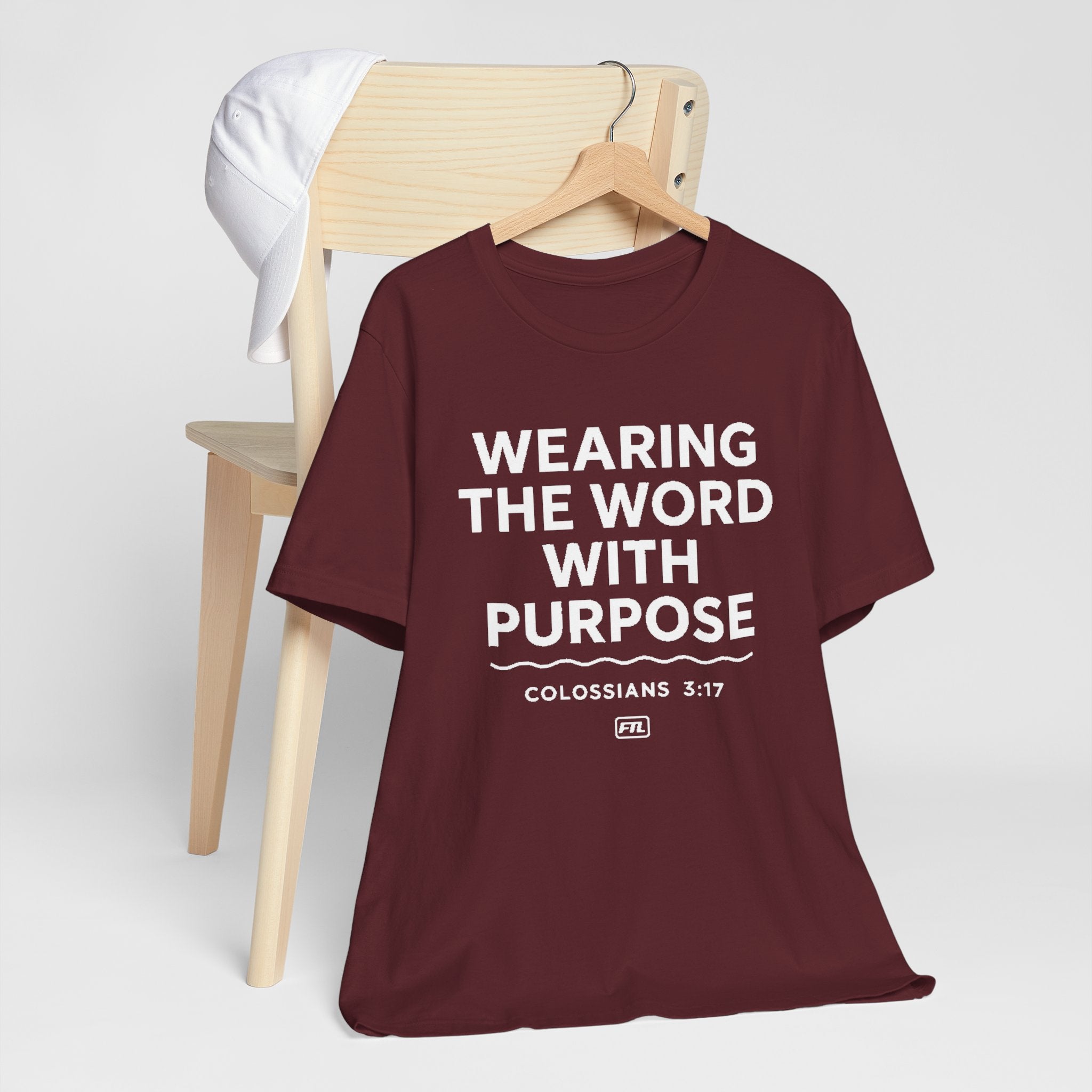 Wearing the Word with Purpose (Colossians 3:17) - Unisex Jersey Short Sleeve Tee