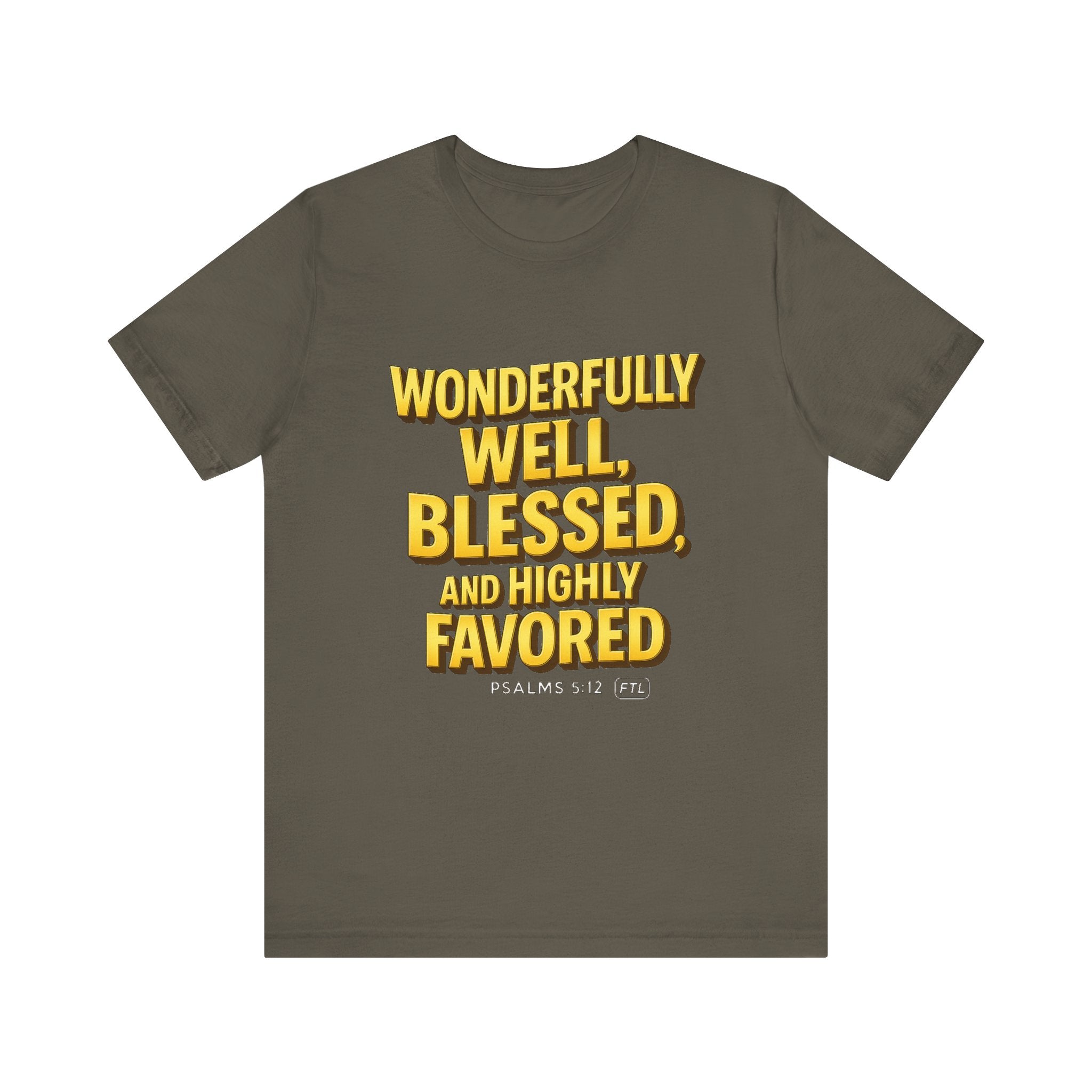 Wonderfully Well (Psalms 5:12) Unisex Jersey Short Sleeve Tee
