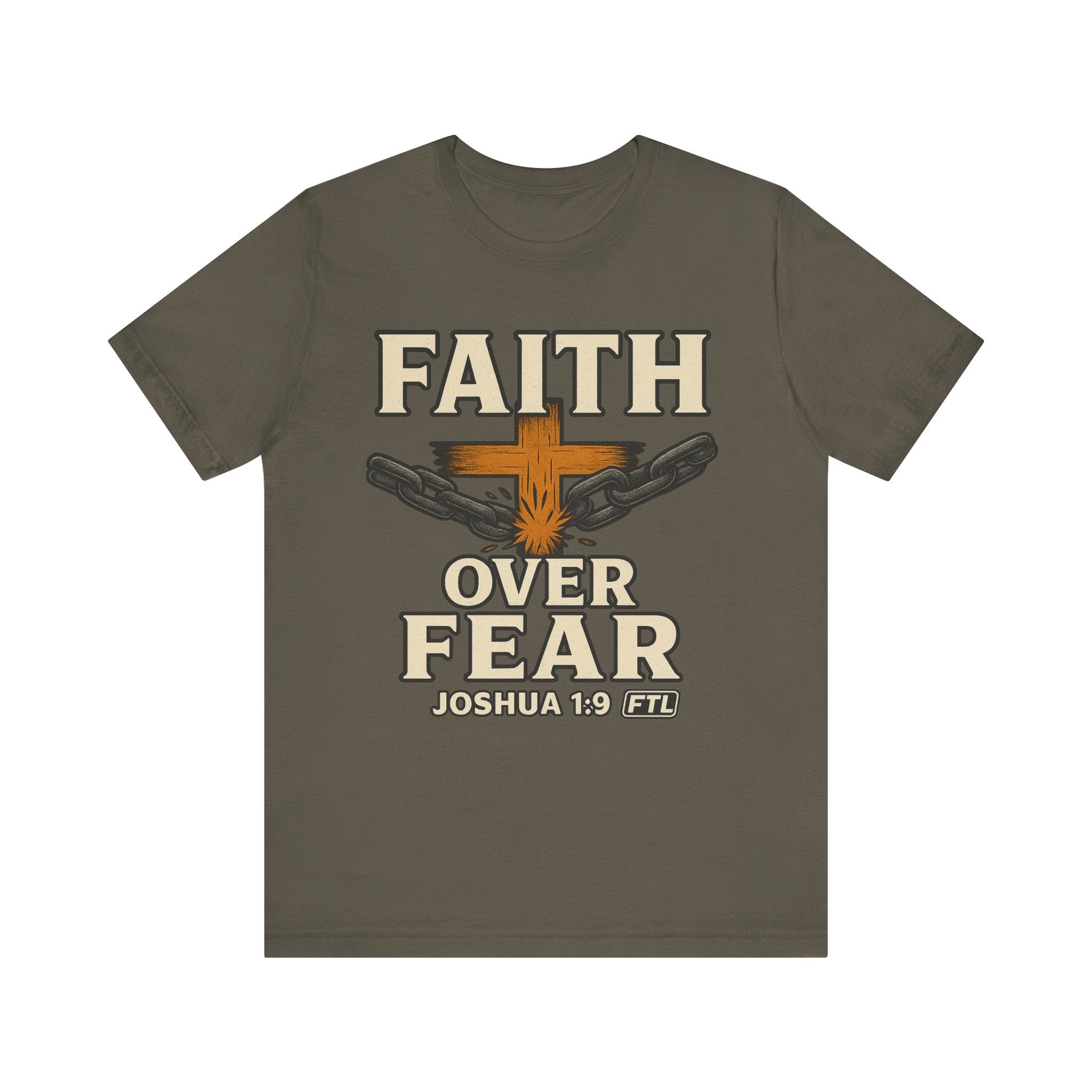 Faith Over Fear (Joshua 1:9) Unisex Jersey Short Sleeve Tee