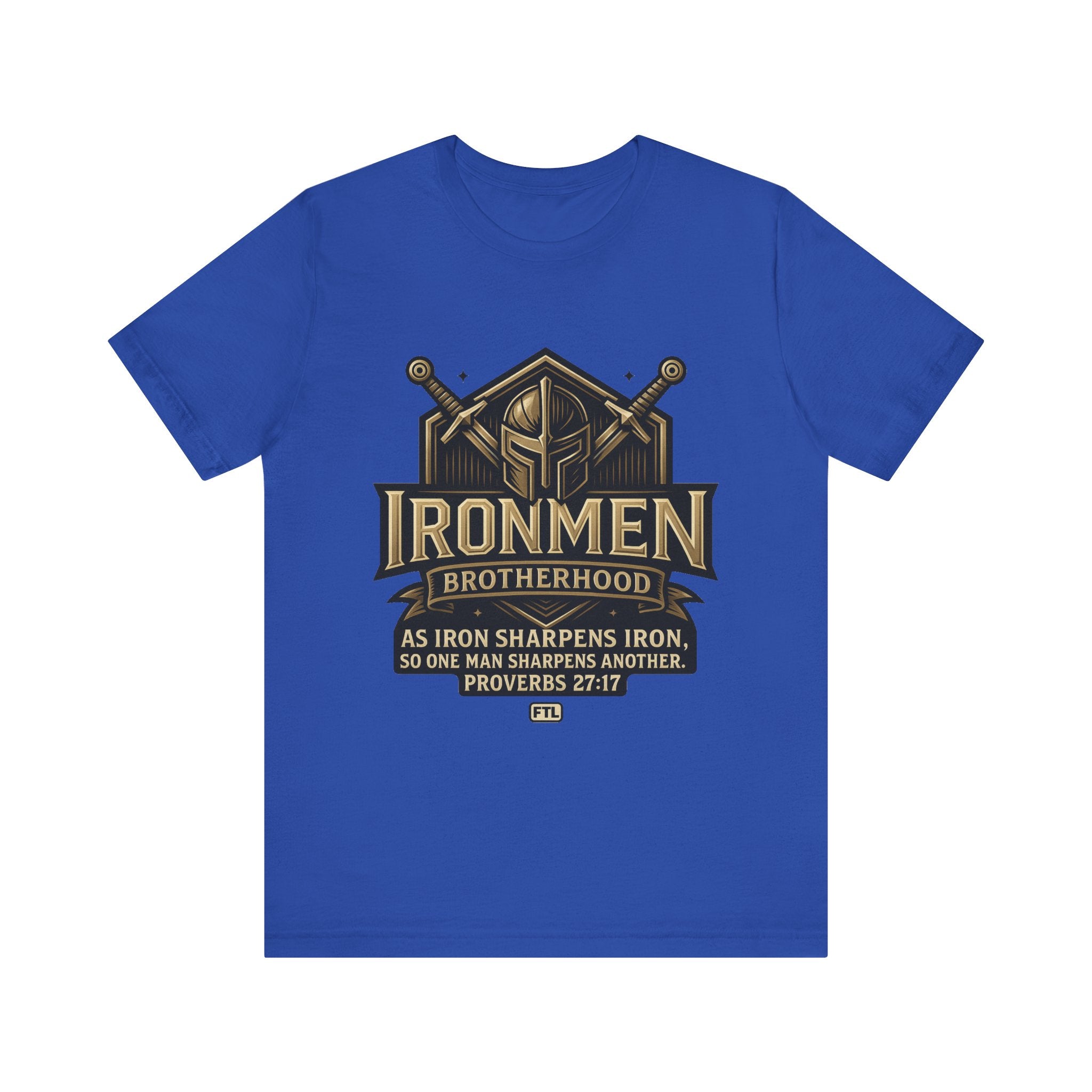 Ironmen Brotherhood (Proverbs 27:17) Unisex Jersey Short Sleeve Tee