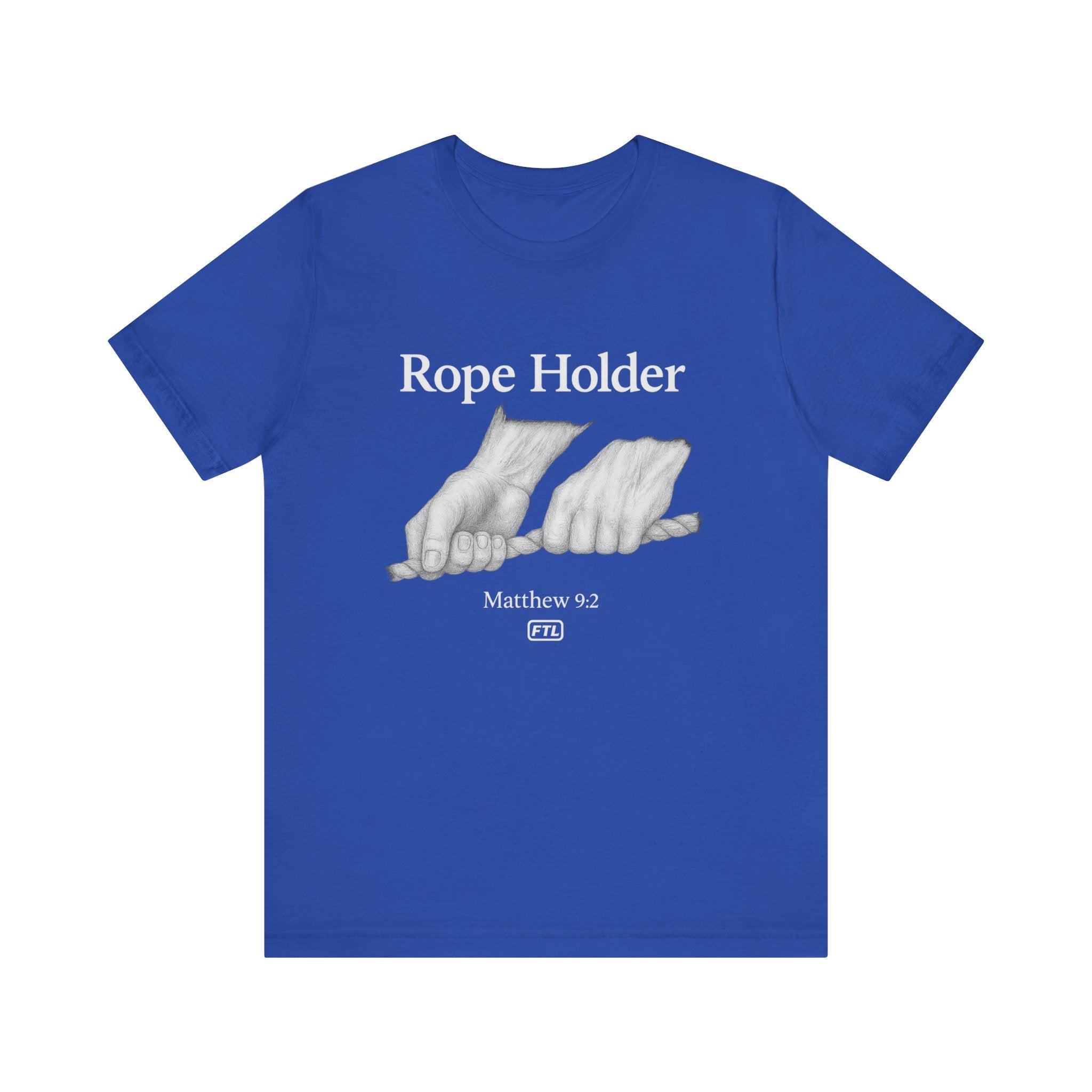 Rope Holder (Matthew 9:2) Unisex Jersey Short Sleeve Tee