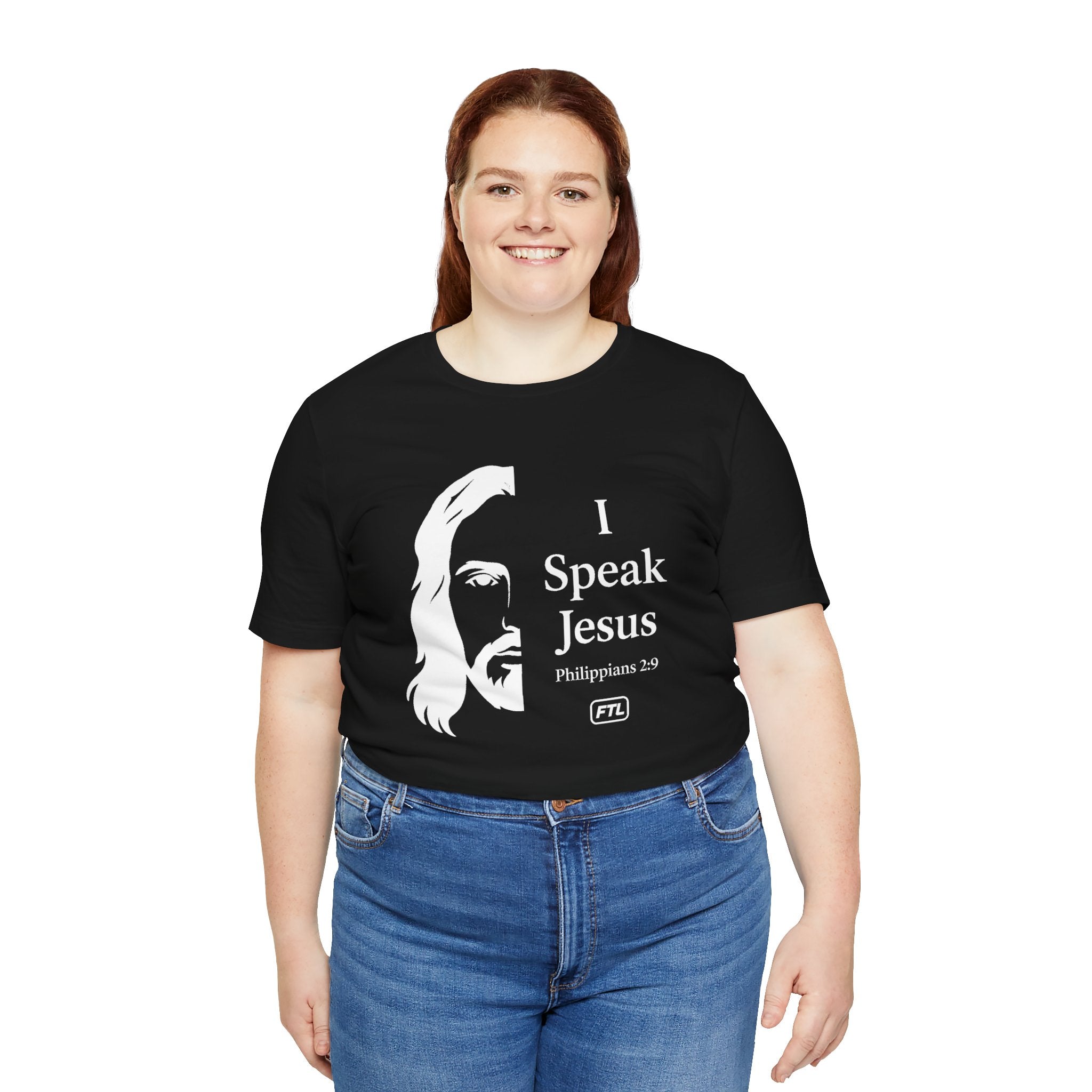 I Speak Jesus (Philippians 2:9) Unisex Jersey Short Sleeve Tee