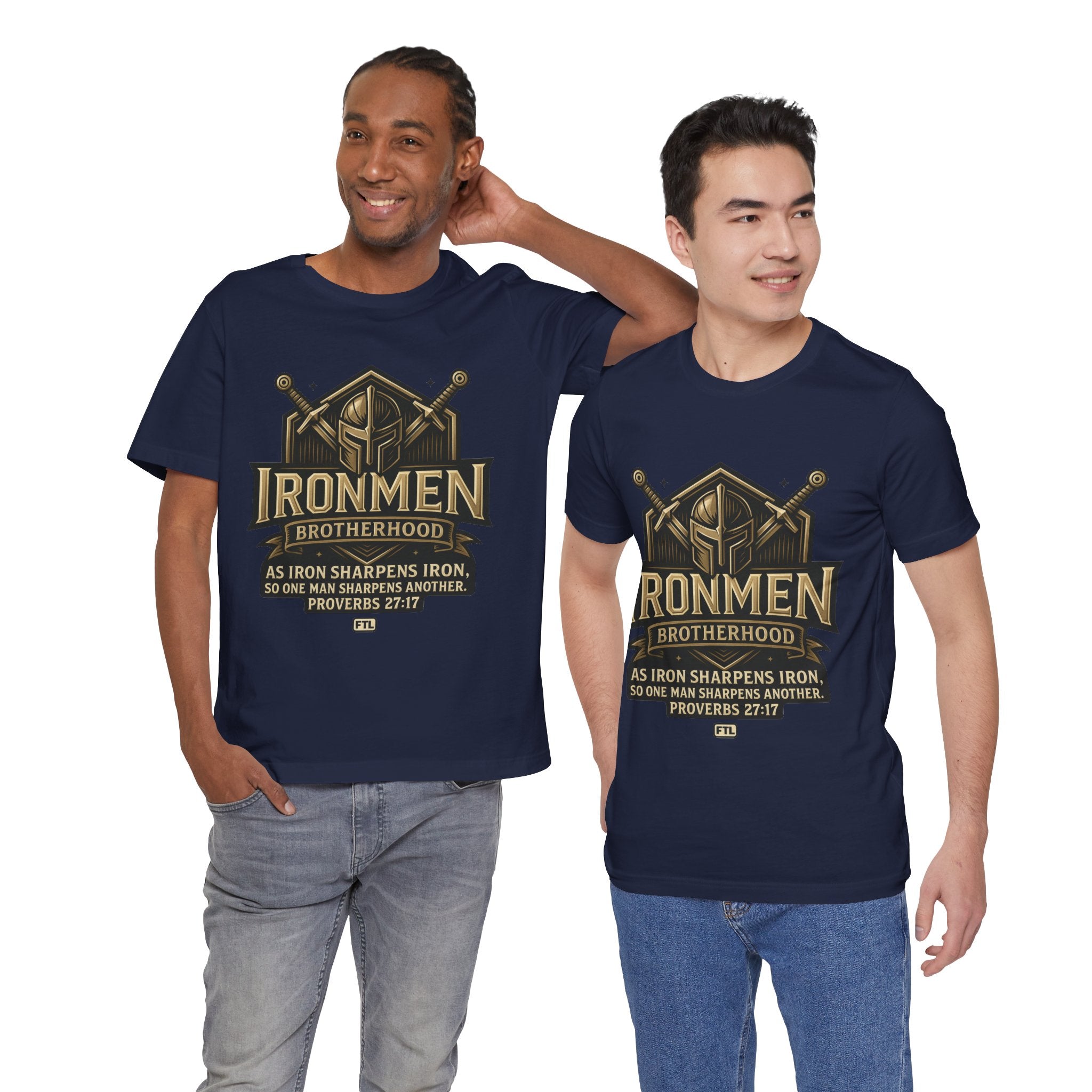 Ironmen Brotherhood (Proverbs 27:17) Unisex Jersey Short Sleeve Tee