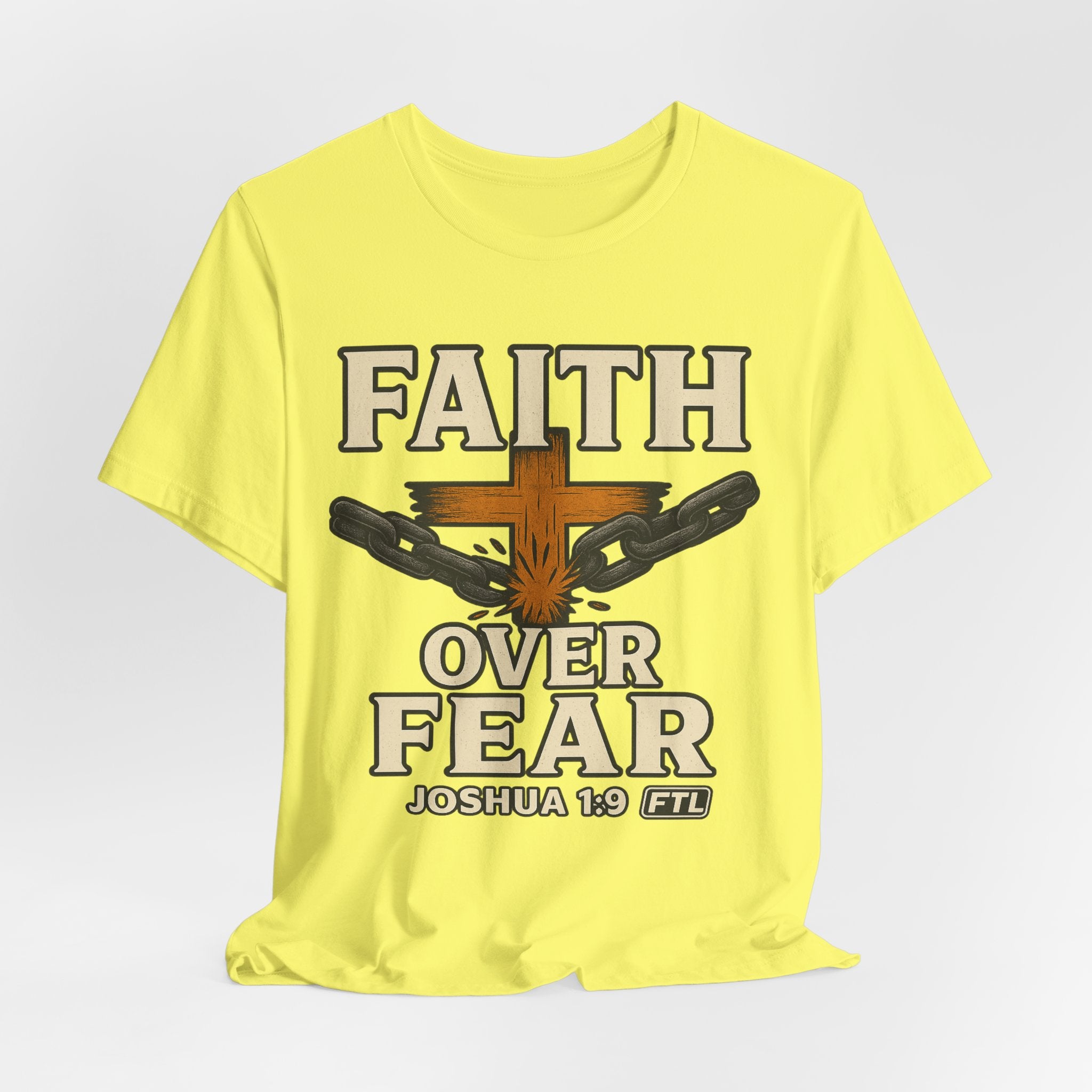 Faith Over Fear (Joshua 1:9) Unisex Jersey Short Sleeve Tee