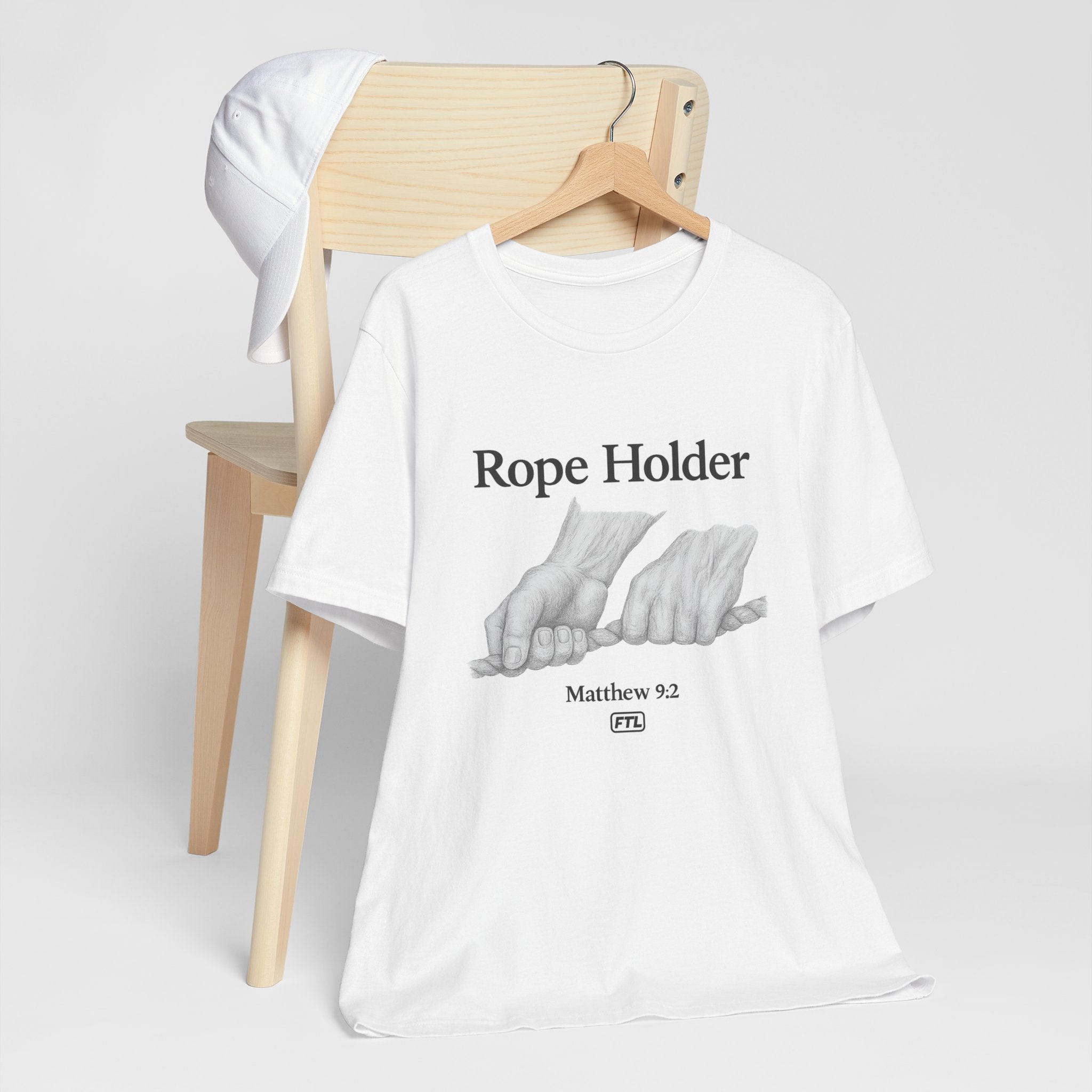 Rope Holder (Matthew 9:2) - Unisex Jersey Short Sleeve Tee